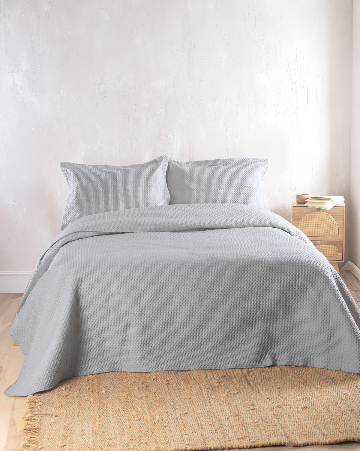 ALLURE ΓΚΡΙ - ΣΕΤ ΚΟΥΒΕΡΛΙ KING SIZE (240X250) ΓΚΡΙ