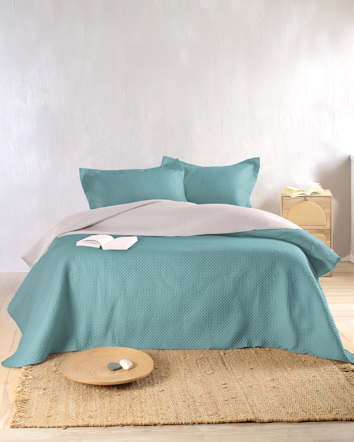 ALLURE ΠΕΤΡΟΛ-ΜΠΕΖ - ΣΕΤ ΚΟΥΒΕΡΛΙ ΗΜΙΔΙΠΛΟ (160X240) ΠΕΤΡΟΛ-ΜΠΕΖ