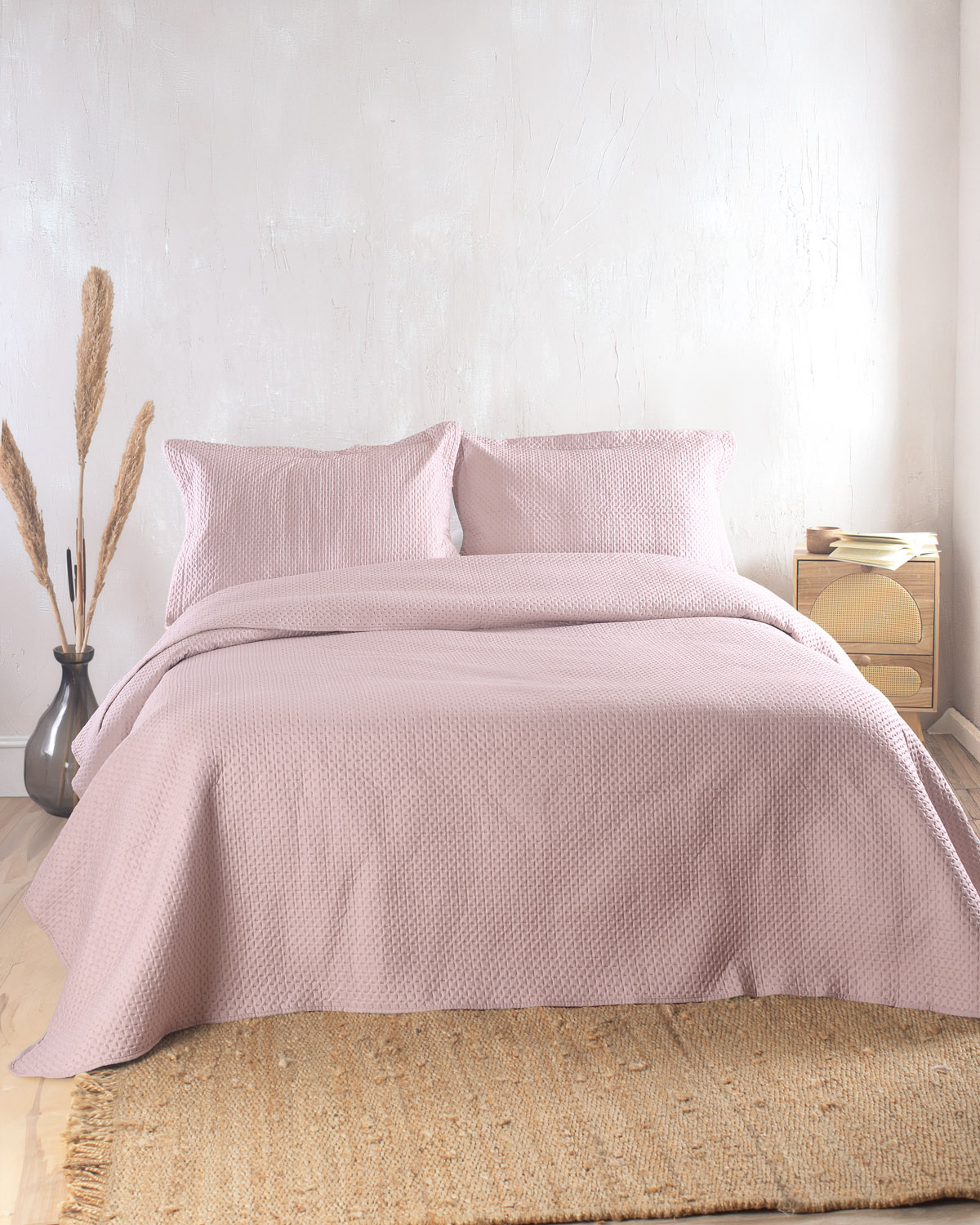 ALLURE ΠΟΥΔΡΑ - ΣΕΤ ΚΟΥΒΕΡΛΙ KING SIZE (240X250) ΠΟΥΔΡΑ