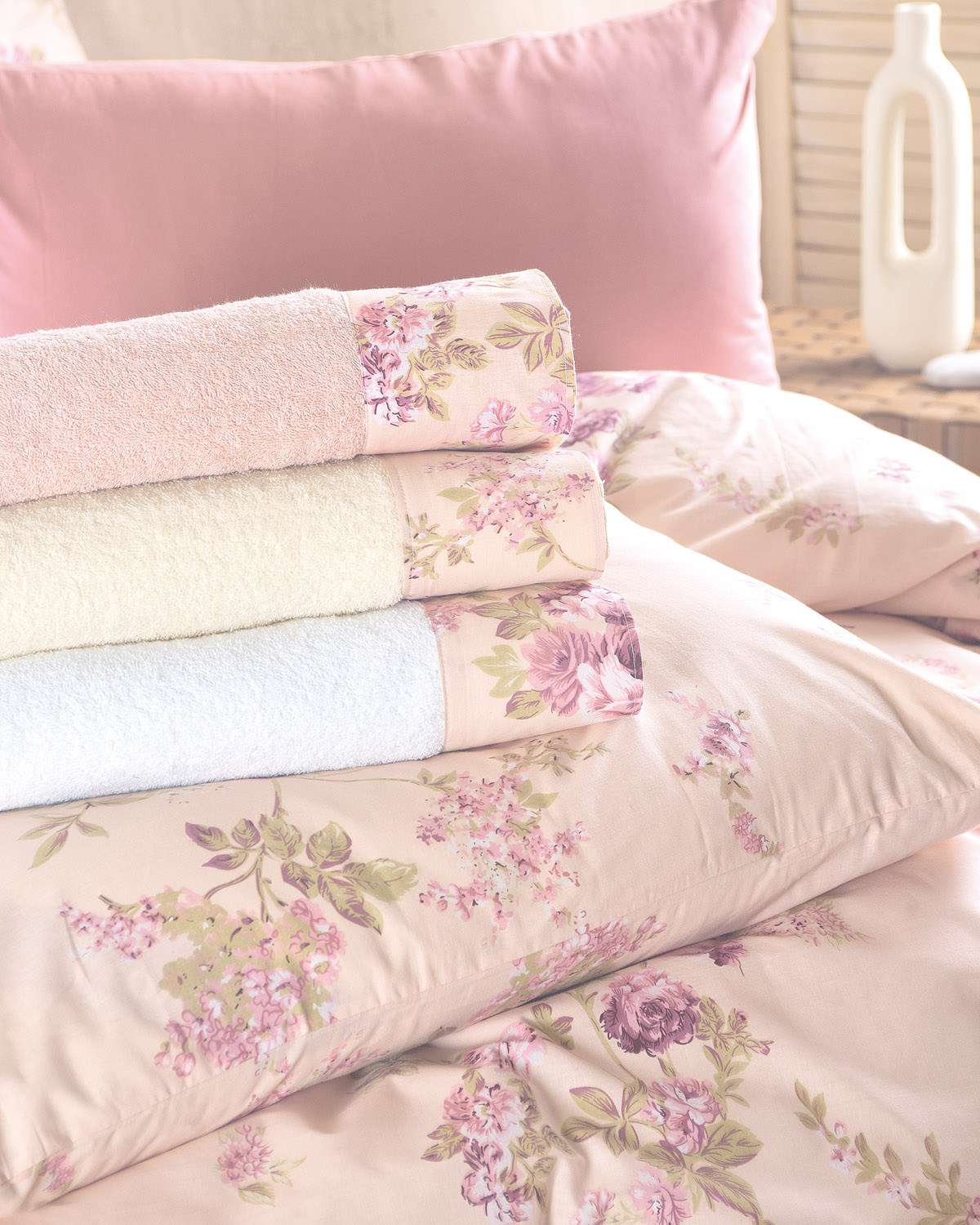 SPRINGTIME ΡΟΖ - ΣΕΤ ΣΕΝΤΟΝΙΑ NOVA KING SIZE (270Χ290)