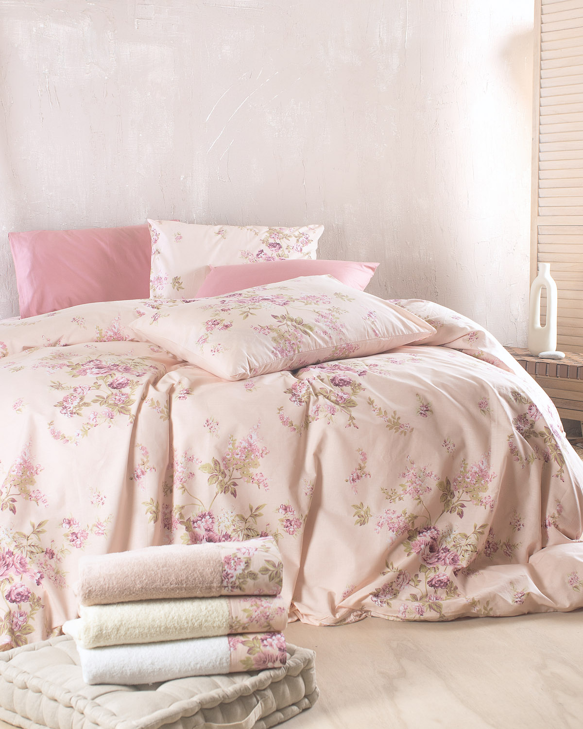 SPRINGTIME ΡΟΖ - ΣΕΤ ΣΕΝΤΟΝΙΑ NOVA KING SIZE (270Χ290)