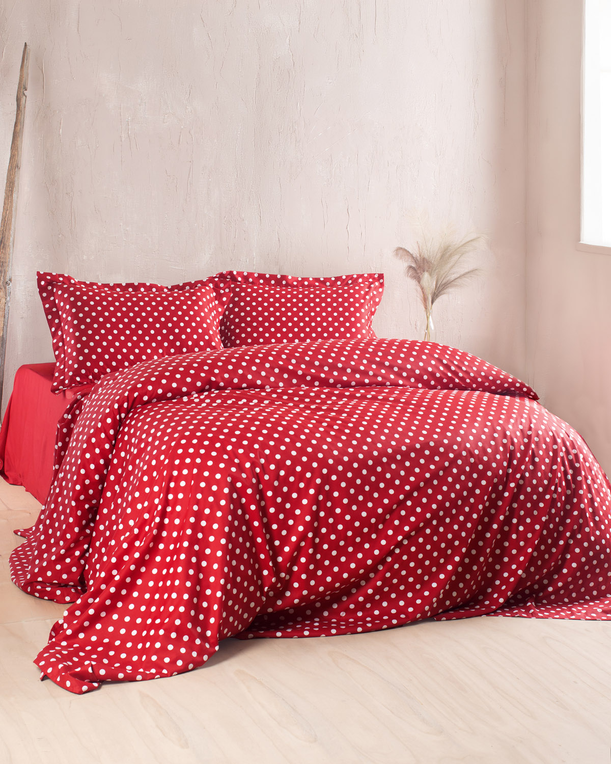 COQUETTE - ΣΕΤ ΠΆΠΛΩΜΑ ΒΑΜΒΑΚΟΣΑΤΕΝ ΚΟΚΚΙΝΟ ΚΟΚΚΙΝΟ