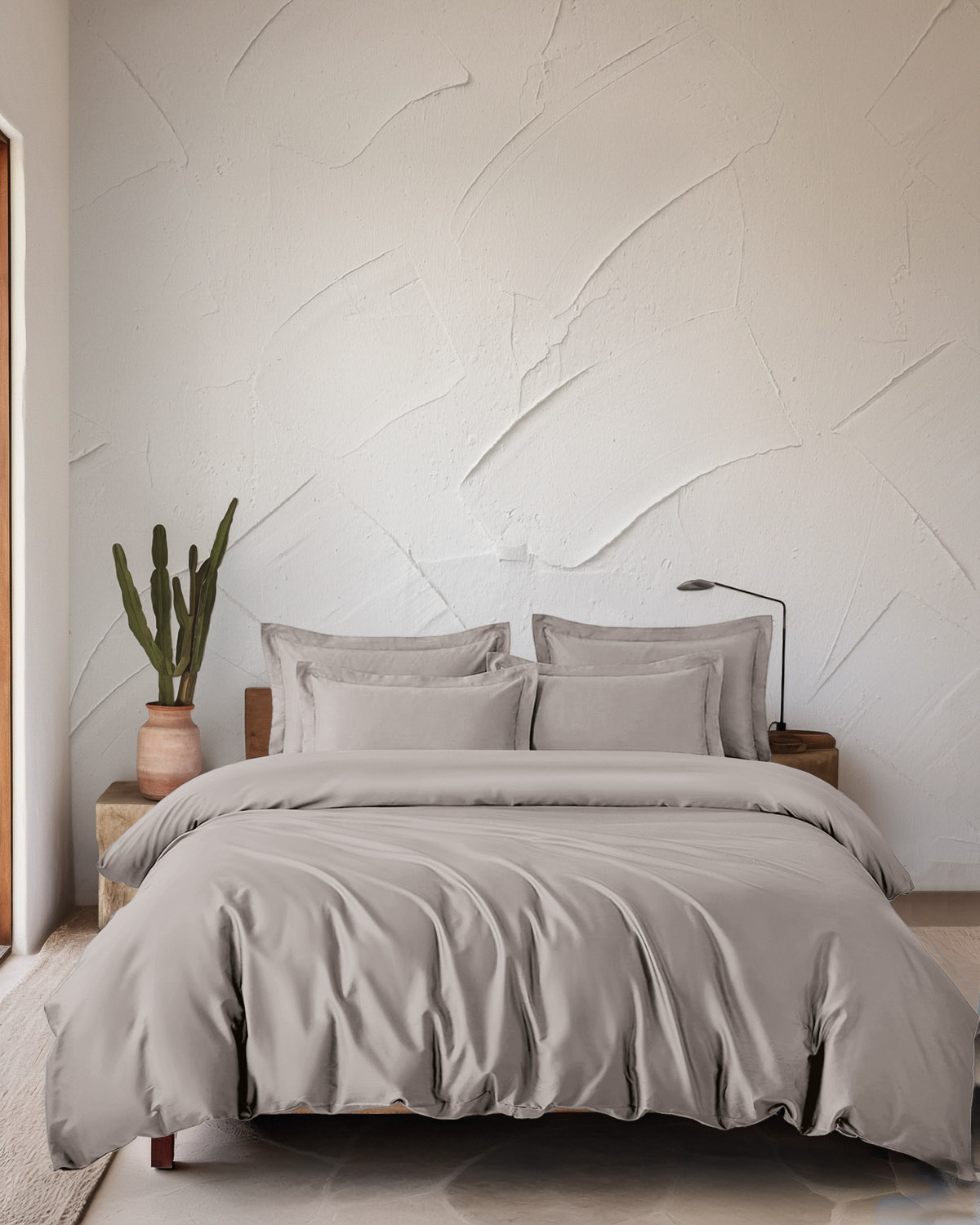 GLACIER - ΣΕΤ ΚΟΥΒΕΡΛΙ TENCEL LYOCELL ΜΠΕΖ ΑΜΜΟΥ ΜΠΕΖ ΑΜΜΟΥ