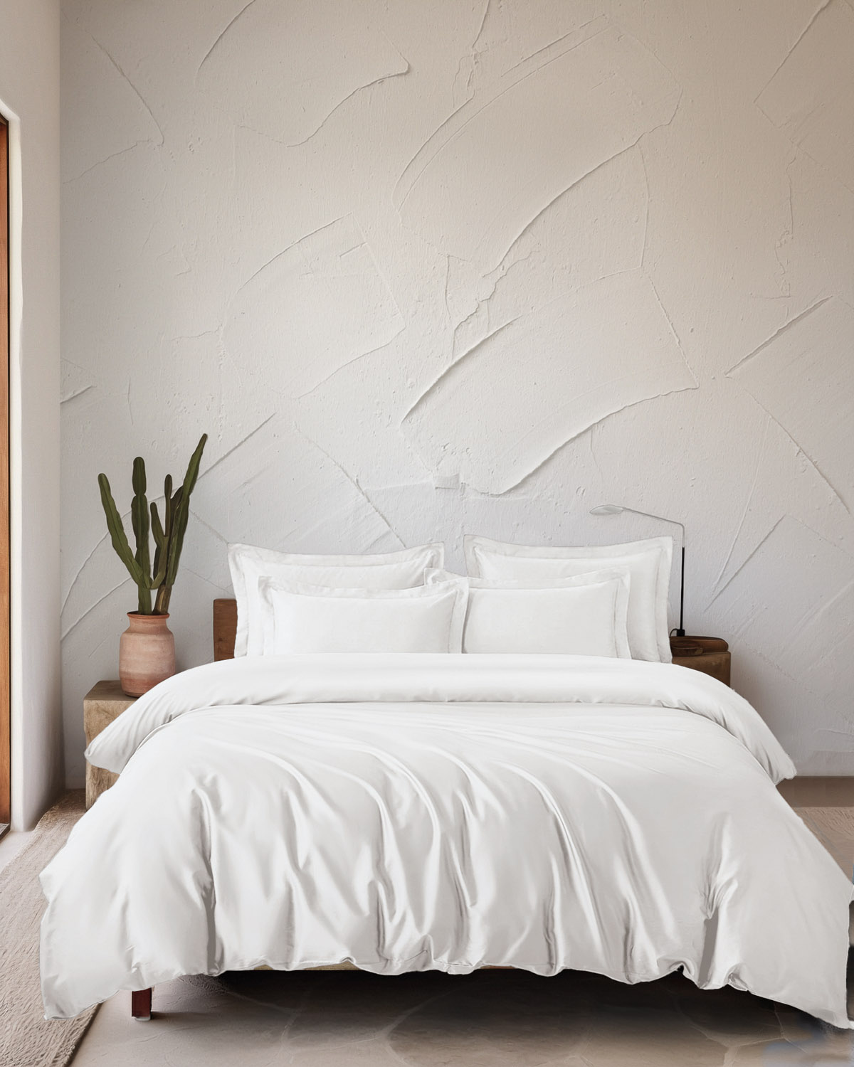 GLACIER - ΣΕΤ ΚΟΥΒΕΡΛΙ TENCEL LYOCELL OFF WHITE OFF WHITE