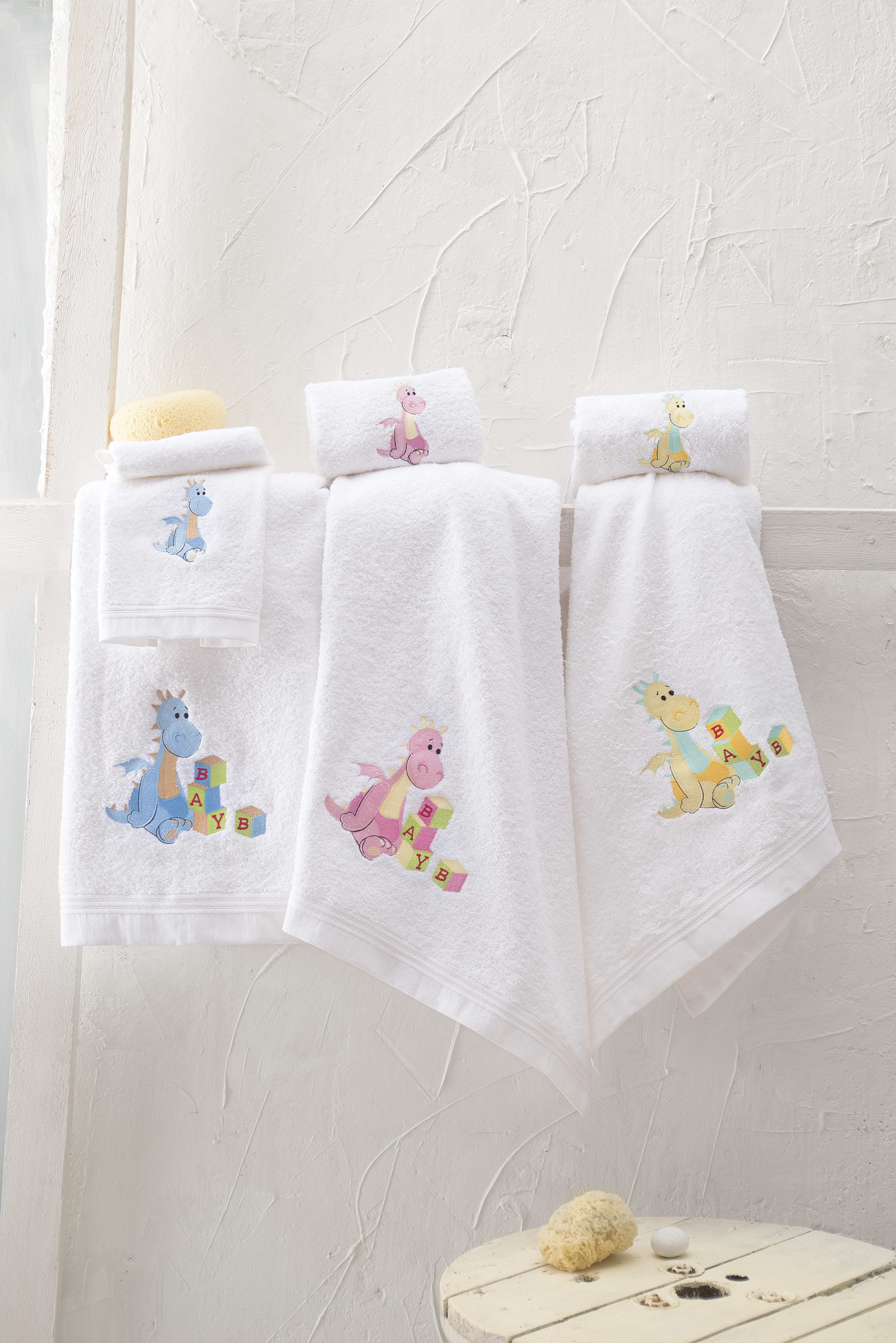 Σετ Πετσέτες 2 Τεμαχίων Rythmos Willy Σιέλ