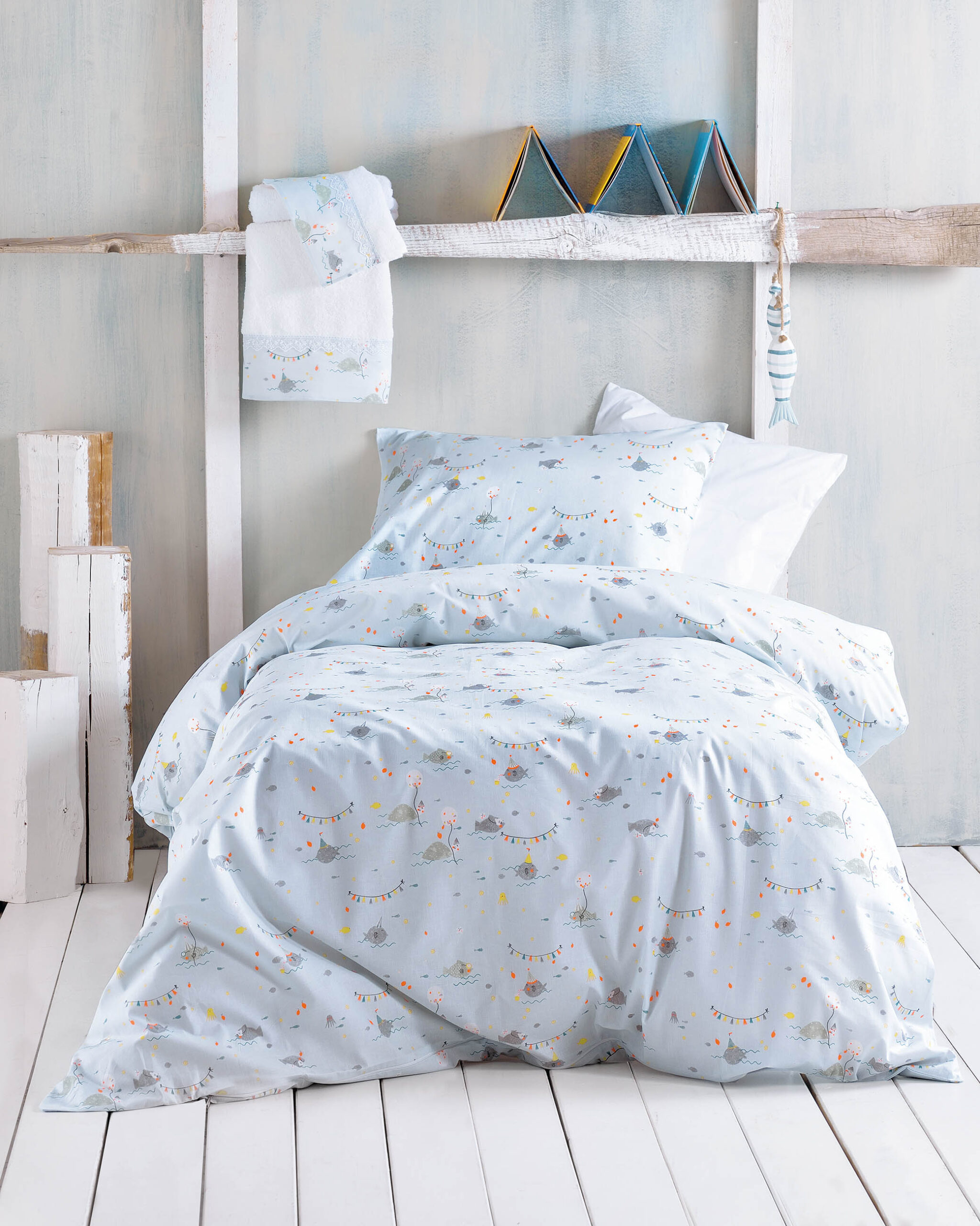 FOUSKA ΜΠΛΕ - ΣΕΤ ΠΑΠΛΩΜΑΤΟΘΗΚΗ ΠΑΙΔΙΚΗ 2 ΤΕΜ. ΜΠΛΕ