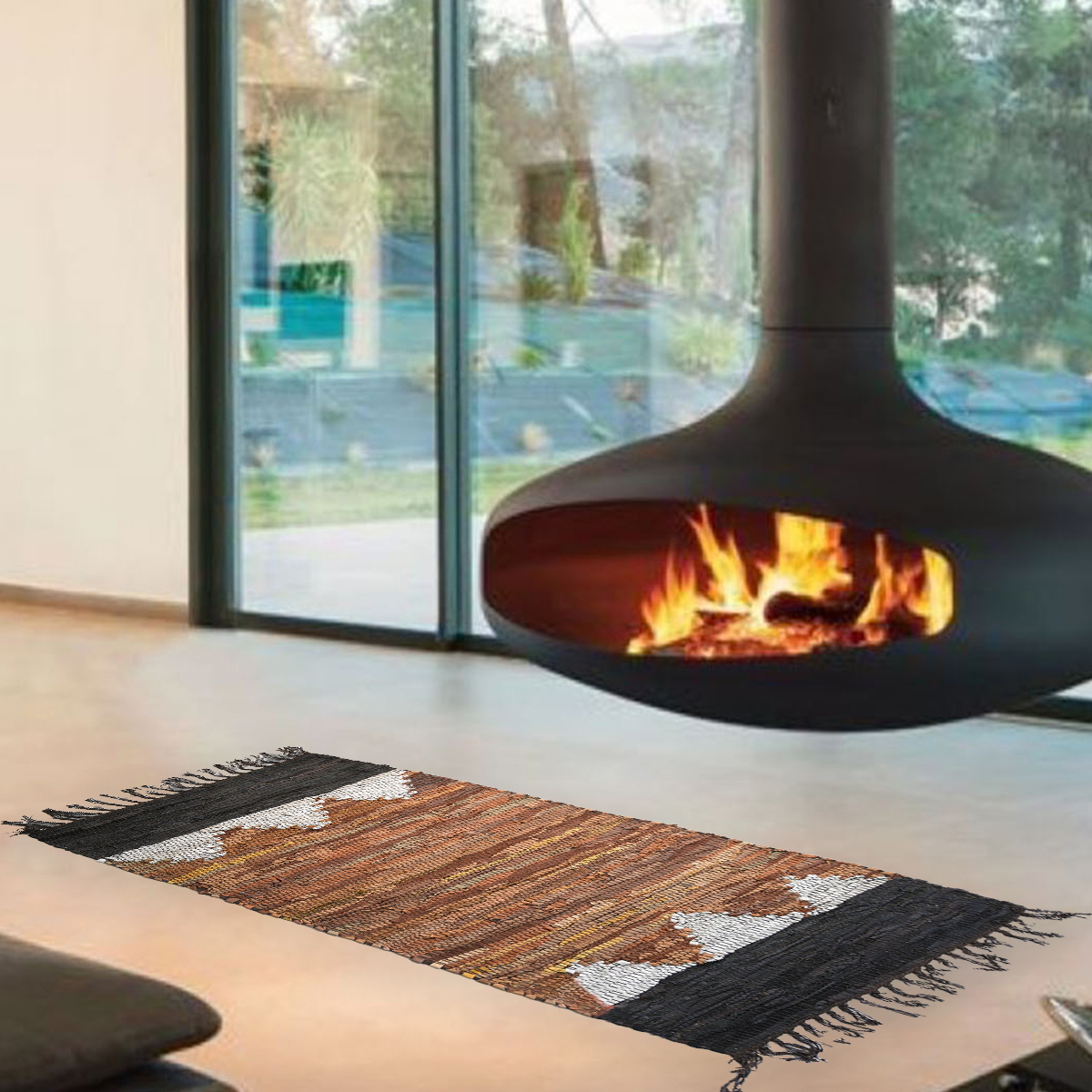 Δερμάτινο χαλάκι LEAΤΗΕR CUΤ SΗUΤΤLΕ ΕΜΠΡΙΜΕ-9 70X140