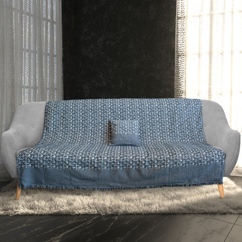 ΜΑΞΙΛΑΡΟΘΗΚΗ CHENILLE 40X40cm- KRIZIA DENIM FLORENZ SOFA