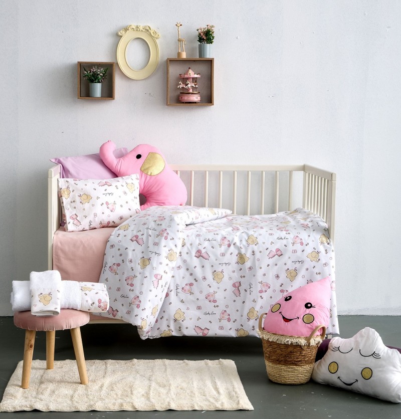 ΣΕΤ ΣΕΝΤONIA 75X110 BEBE ΛΙΚΝΟΥ - TOMMY PINK SBABY