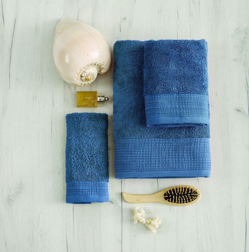ΠΕΤΣΕΤΑ ΧΕΡΙΩΝ ΜΟΝΟΧΡΩΜΗ  30x50cm CALVIN DENIM ELEGANTE