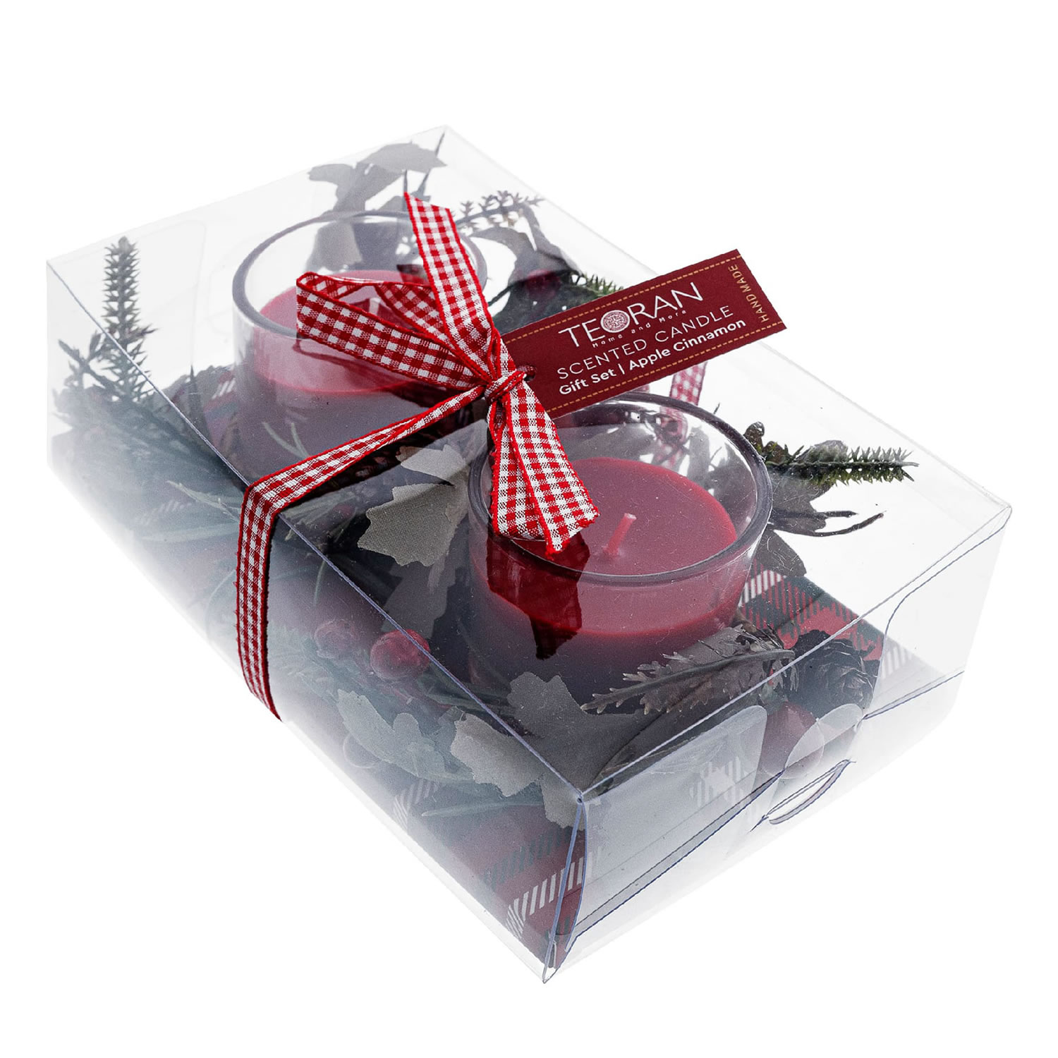 Χριστουγεννιάτικο Αρωματικο Κερί Apple Cinnamon Σετ 2 Τεμαχίων - σετ 2 τεμαχίων