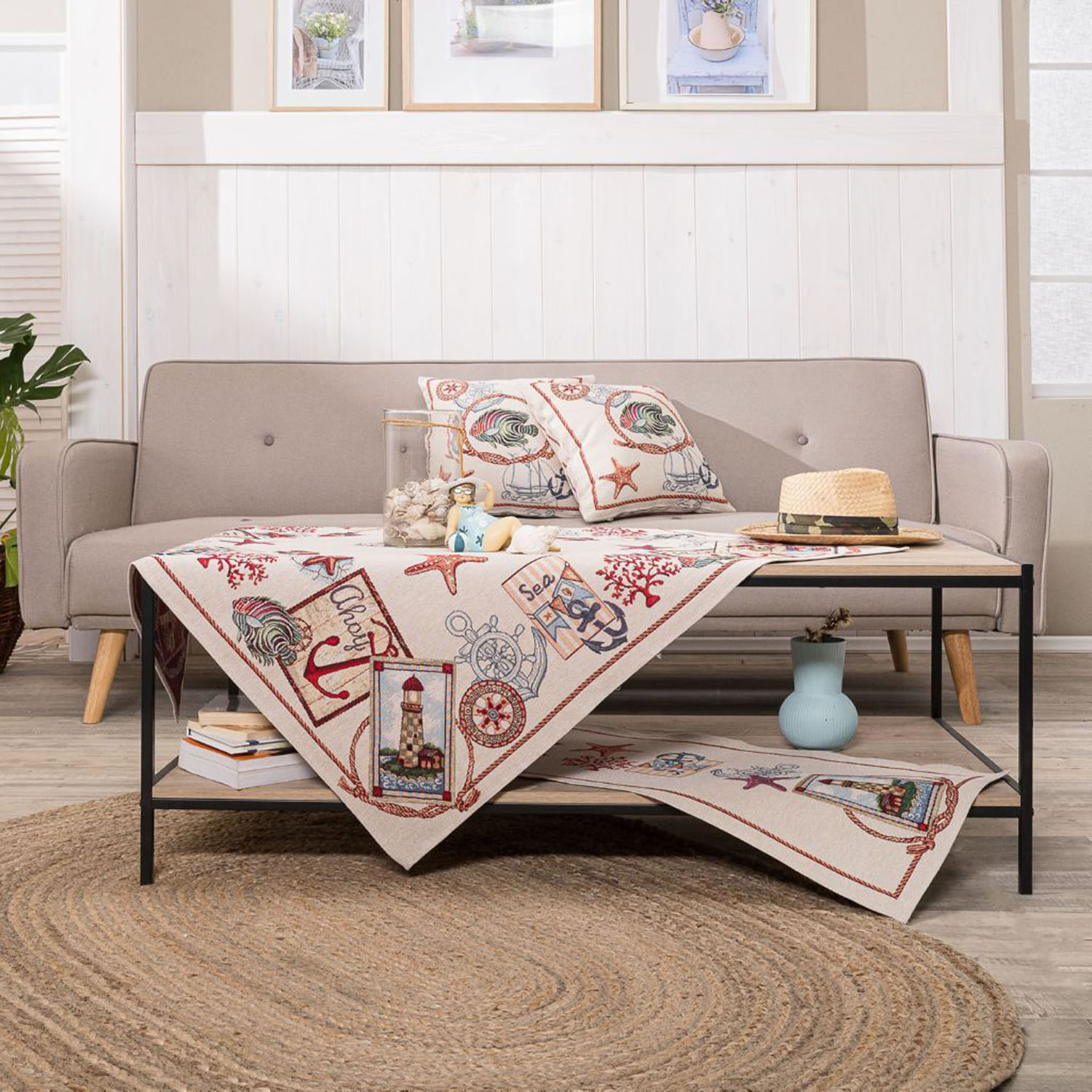 Καρέ & Τραβέρσα Cadiz (σετ 2 τεμ) - 100x100cm & 40x100cm