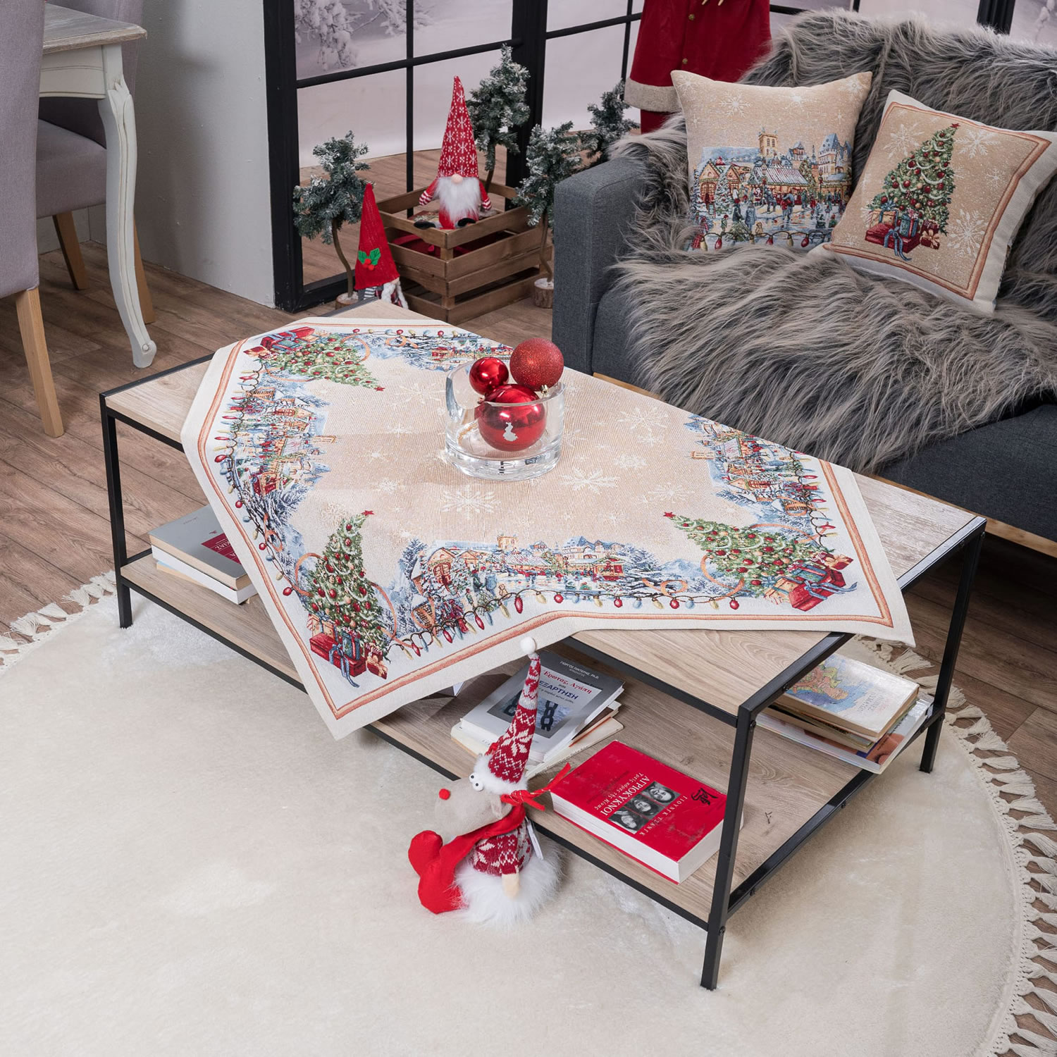 Καρέ & Τραβέρσα Ennsdorf (Σετ 2τεμ.) - 100x100cm & 40x100cm