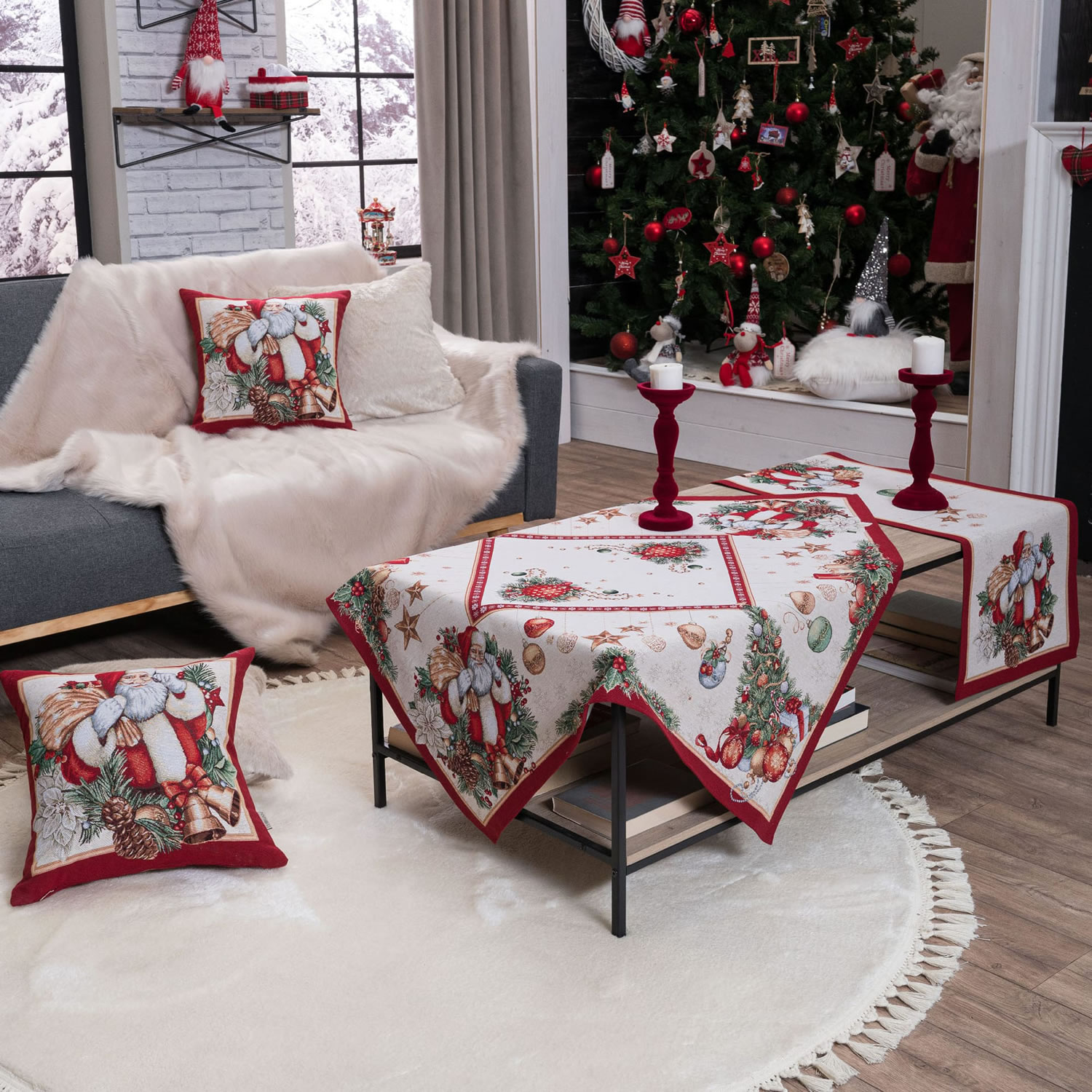 Καρέ & Τραβέρσα Rhoden (Σετ 2τεμ.) - 100x100cm & 40x100cm