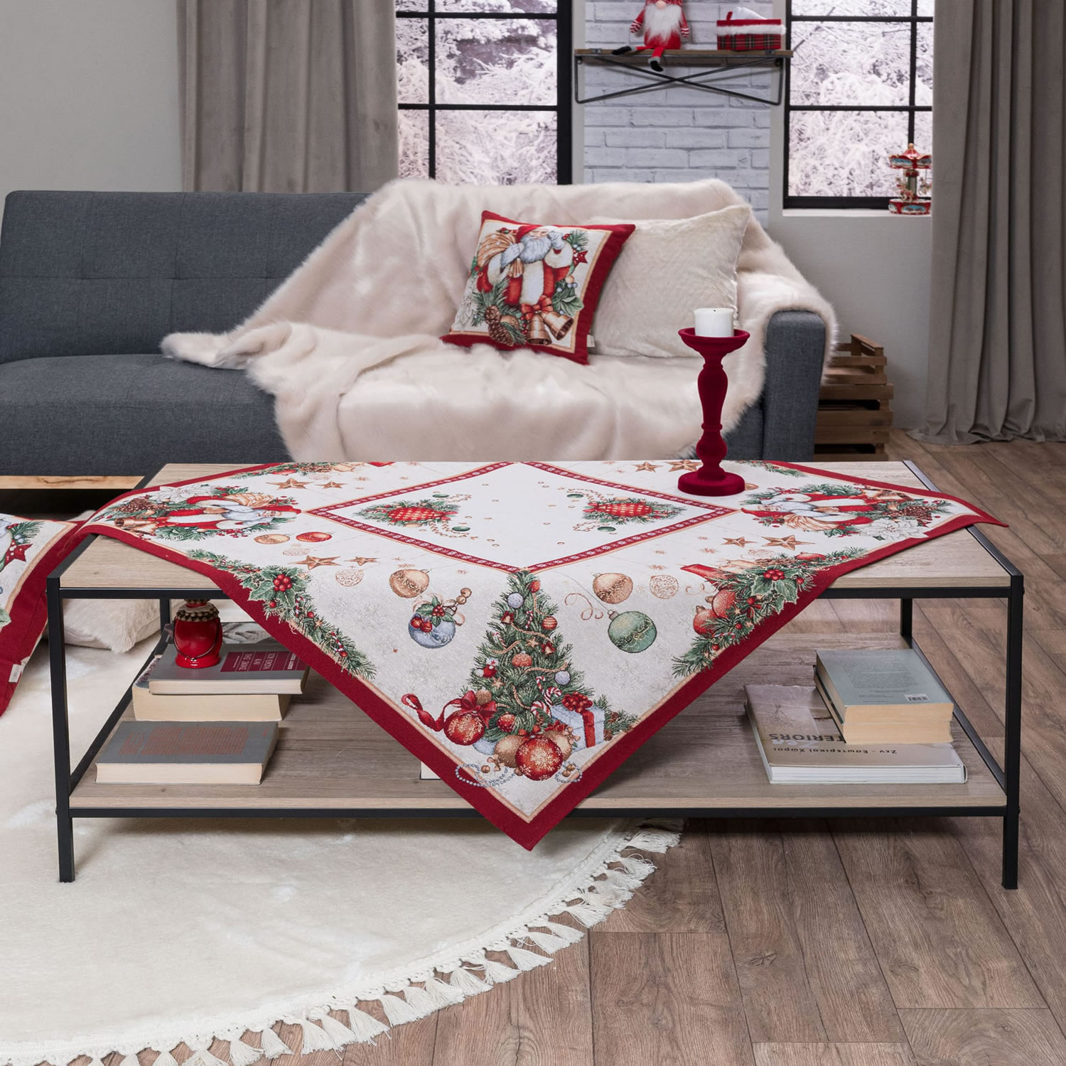 Καρέ & Τραβέρσα Rhoden (Σετ 2τεμ.) - 100x100cm & 40x100cm