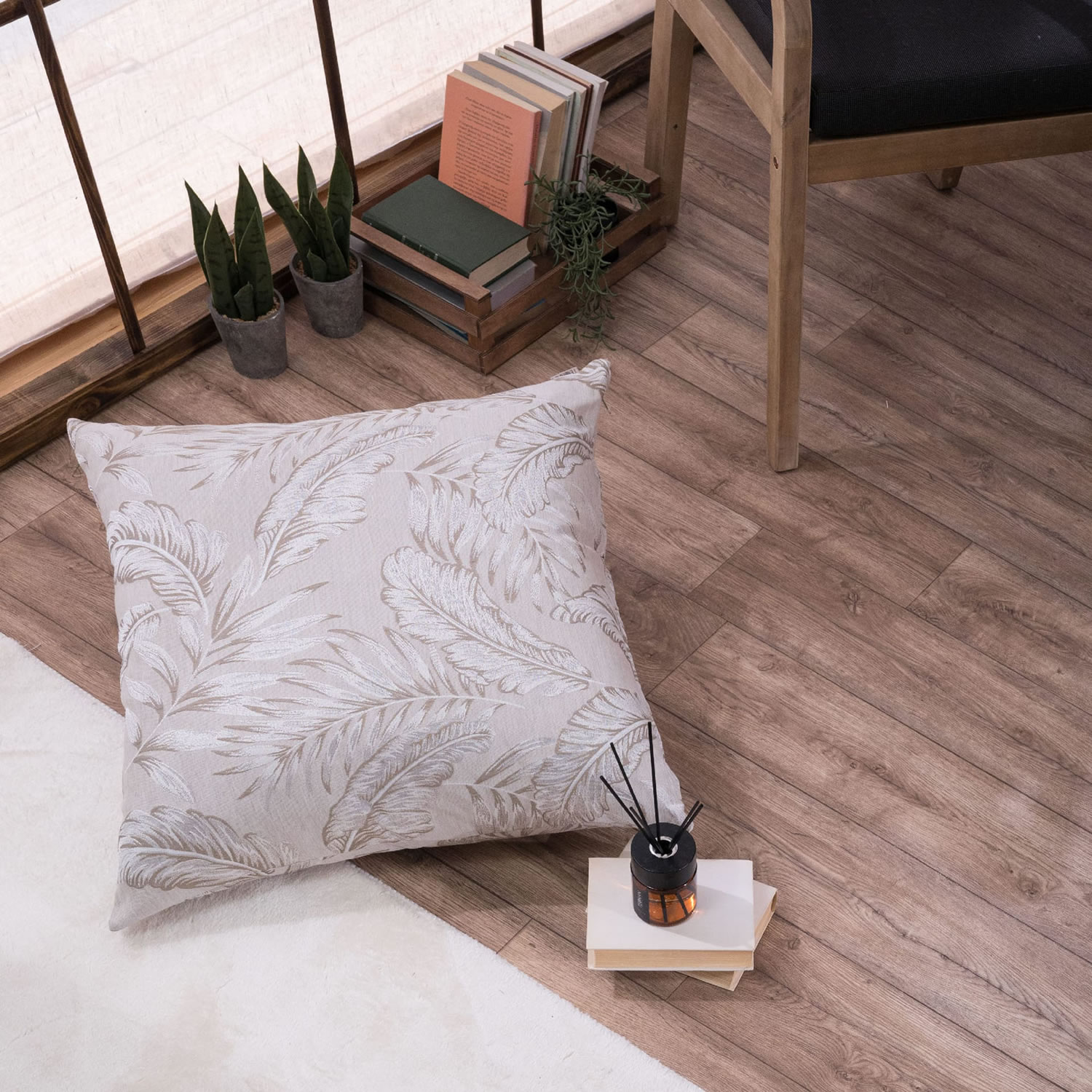 Μαξιλαροθήκη Beatrice 01 - 65x65cm δαπέδου με γέμιση