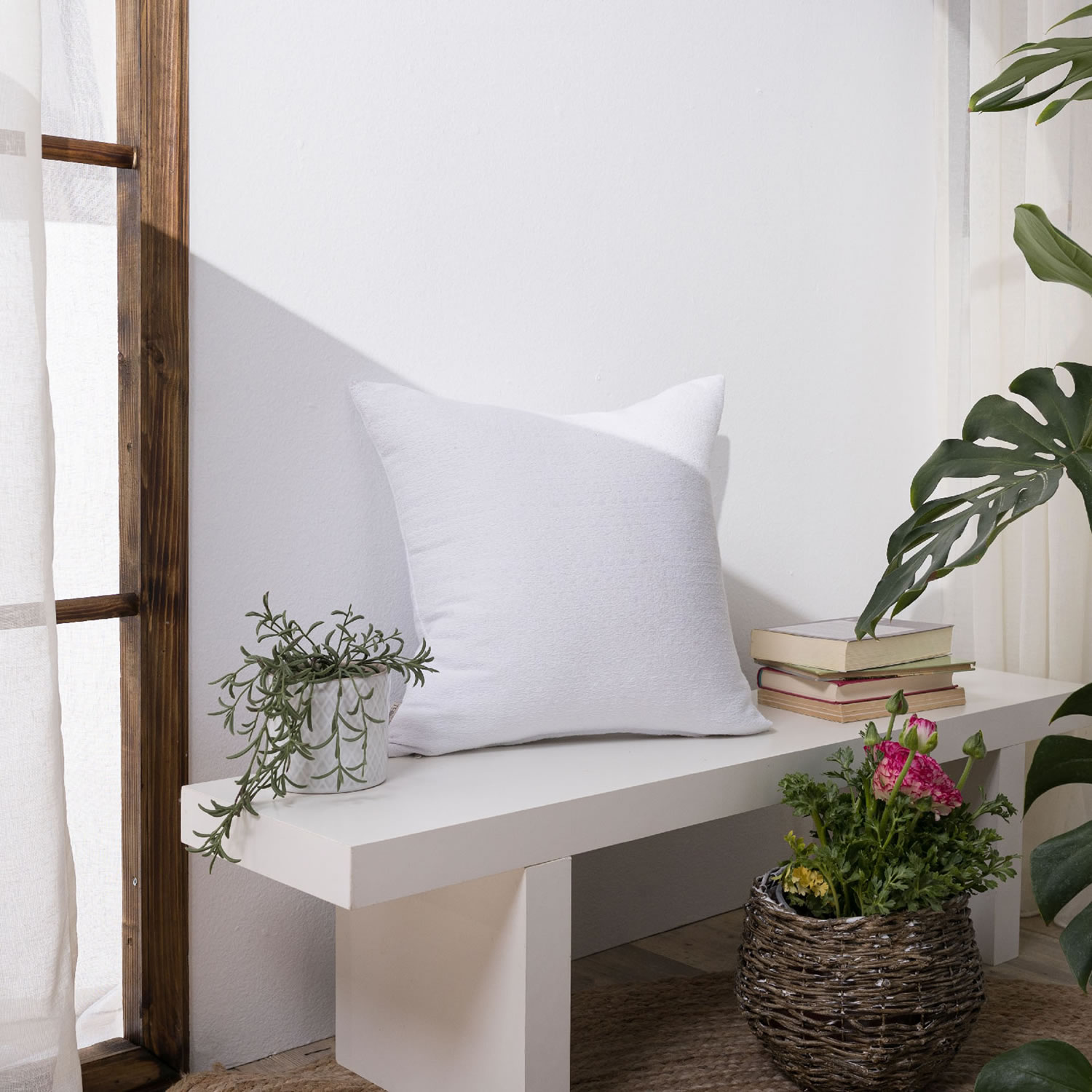 Μαξιλαροθήκη Belluno 00 - 65x65cm δαπέδου με γέμιση