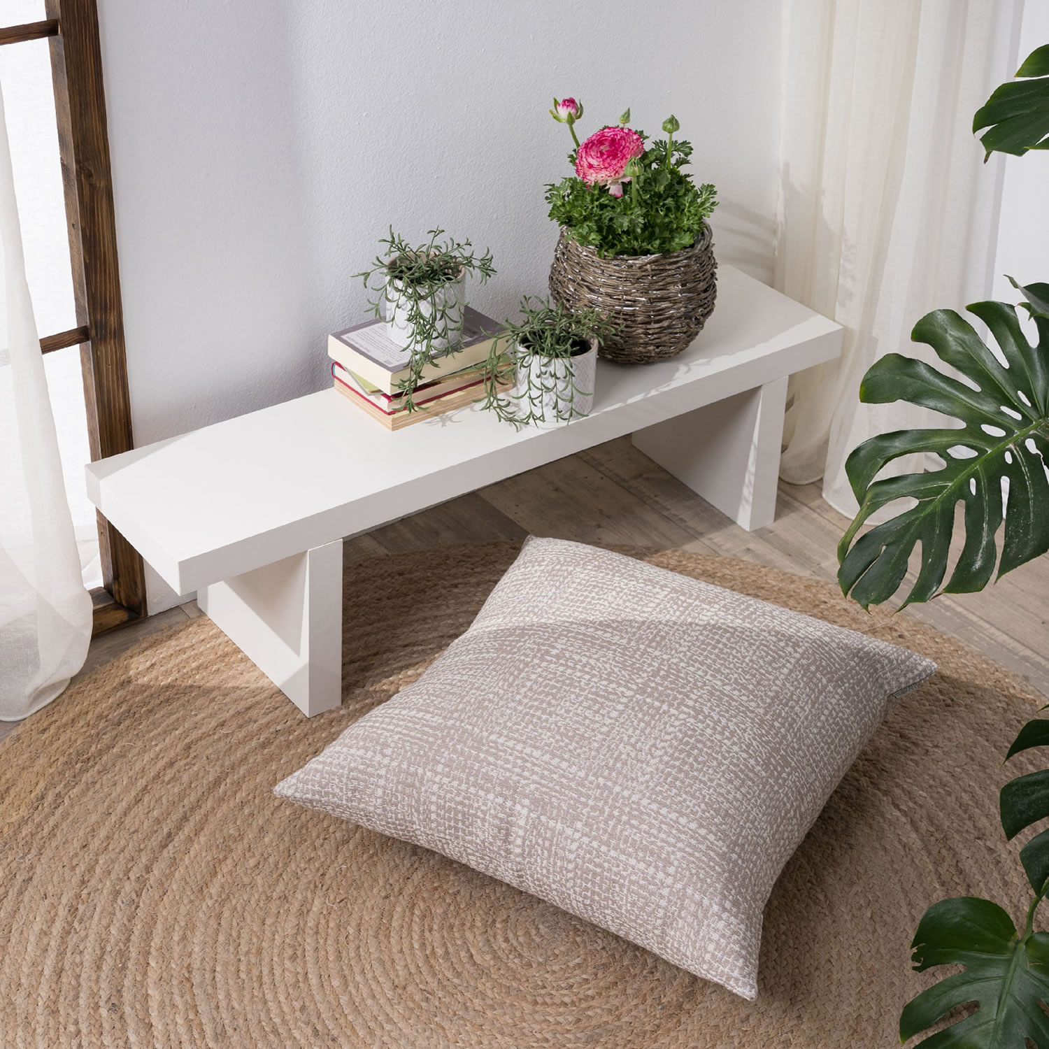 Μαξιλαροθήκη Belluno 02 - 65x65cm δαπέδου με γέμιση