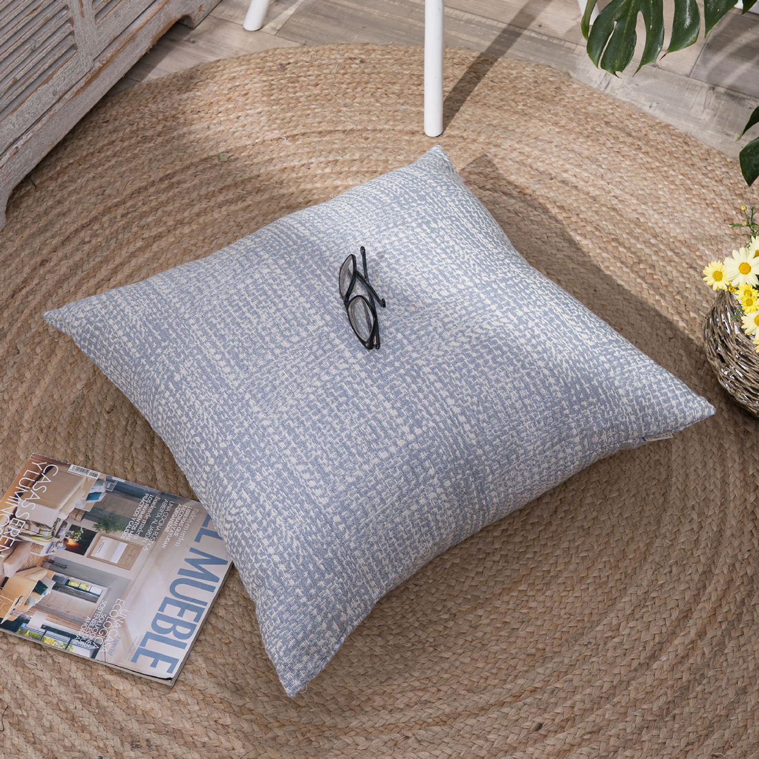 Μαξιλαροθήκη Belluno 05 - 65x65cm δαπέδου με γέμιση