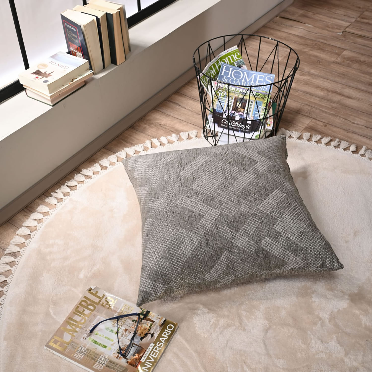 Μαξιλαροθήκη Bronx 03 - 65x65cm δαπέδου με γέμιση