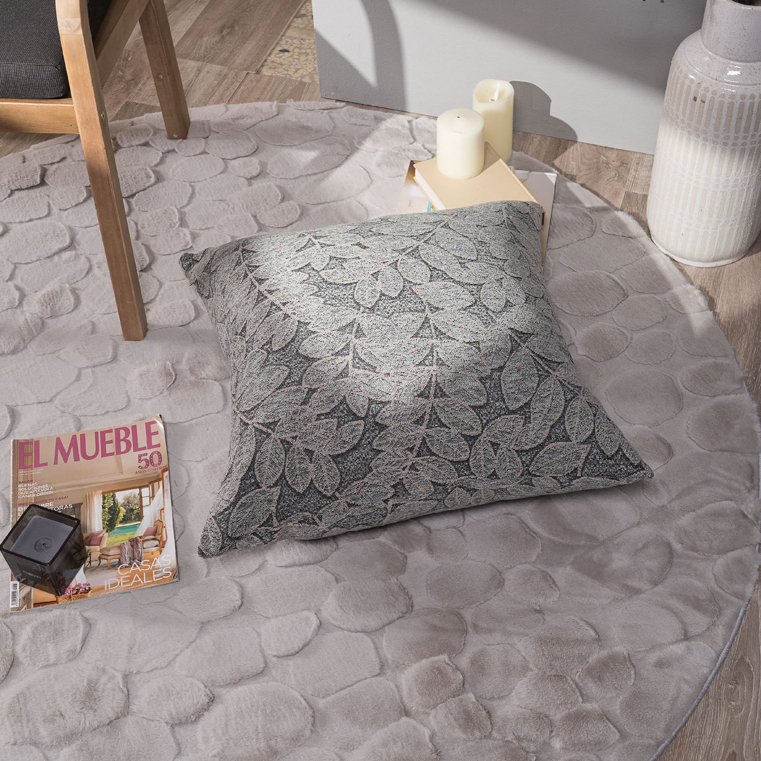 Μαξιλαροθήκη Charlotte 04 - 65x65cm δαπέδου με γέμιση