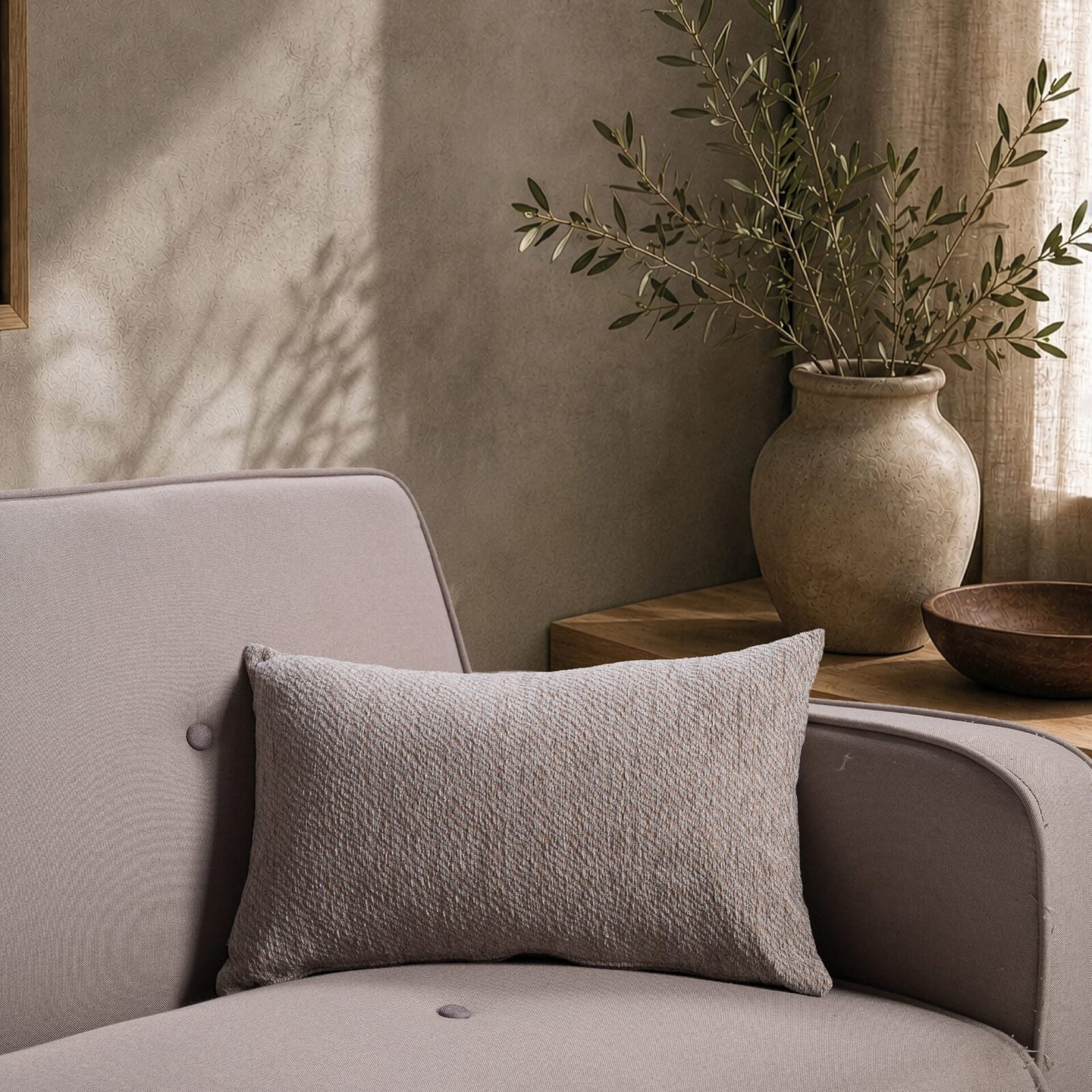 Μαξιλαροθήκη  Dayton 05 Grey Terracotta - 65x65cm δαπέδου με γέμιση
