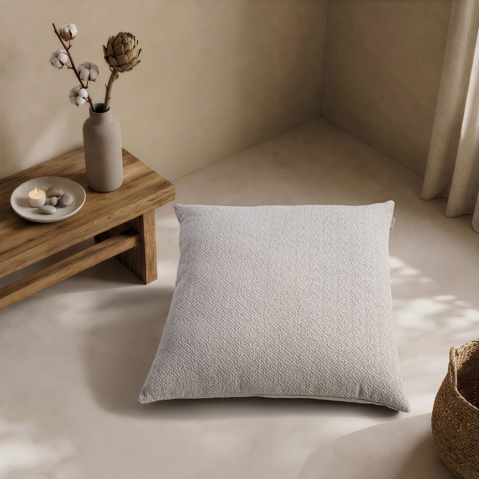 Μαξιλαροθήκη  Dayton 07 Pearl Grey - 30x50cm με γέμιση