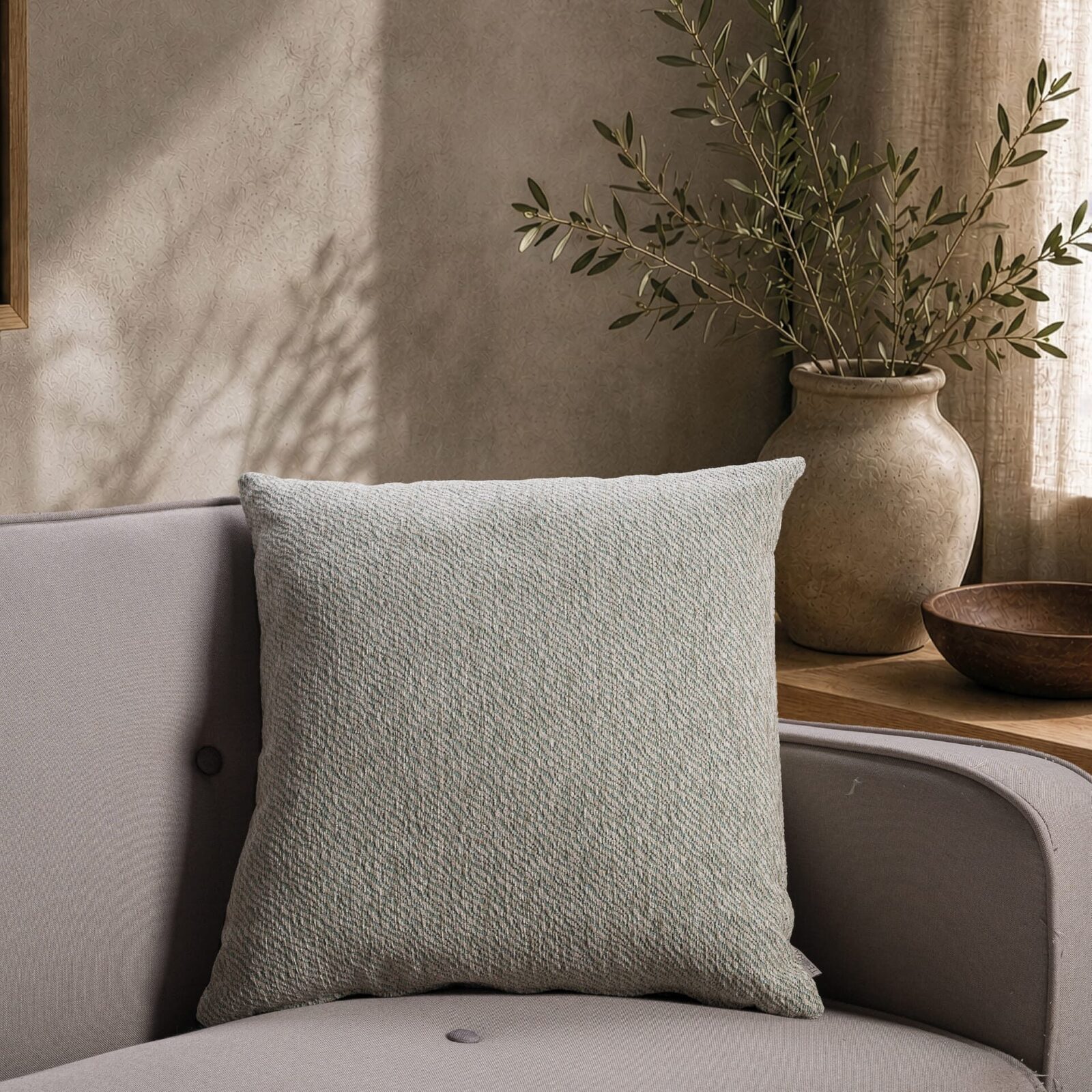 Μαξιλαροθήκη  Dayton 16 Green Taupe - 65x65cm δαπέδου με γέμιση