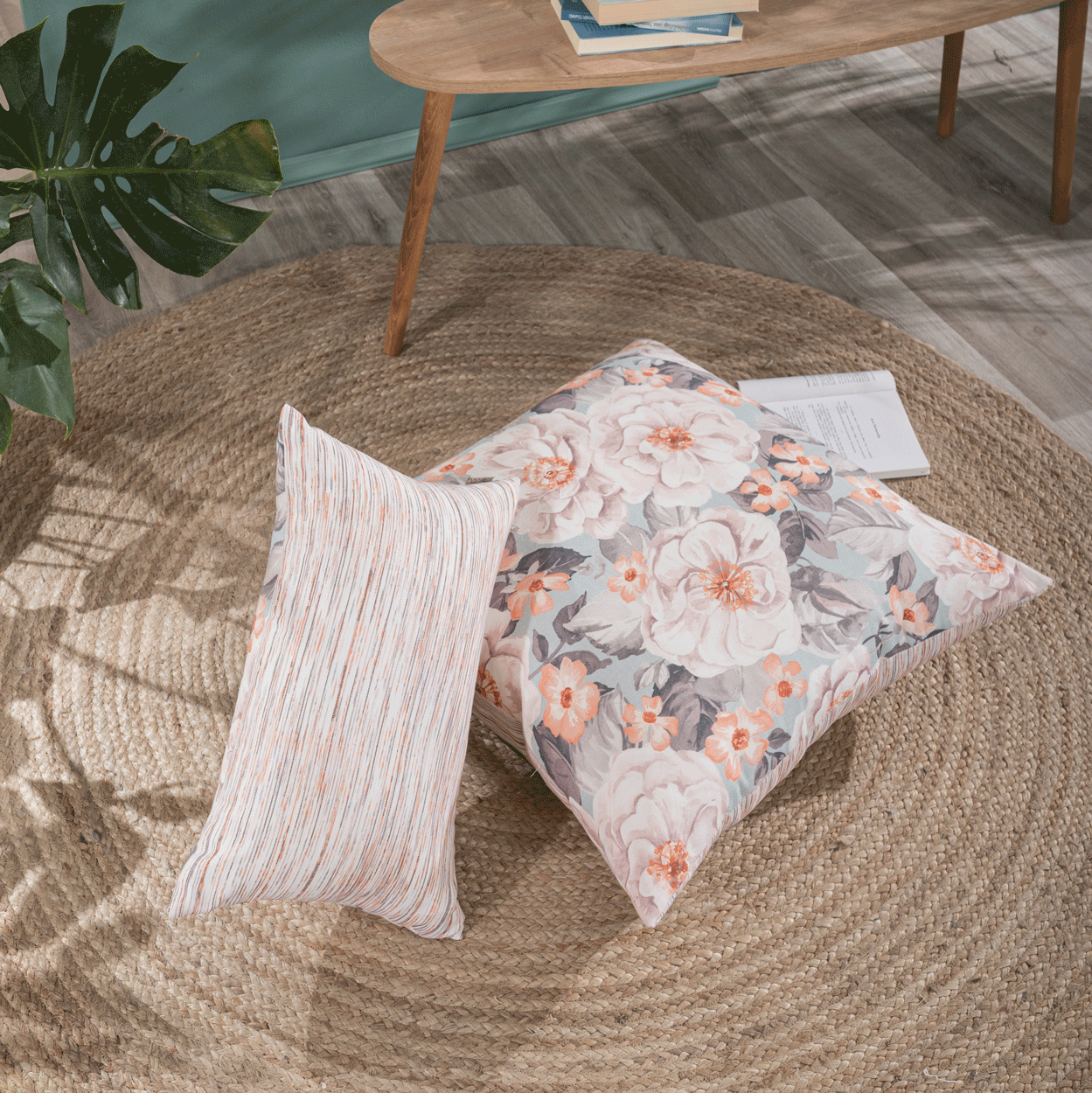 Μαξιλαροθήκη Elda- Novelda - 65x65cm δαπέδου με γέμιση