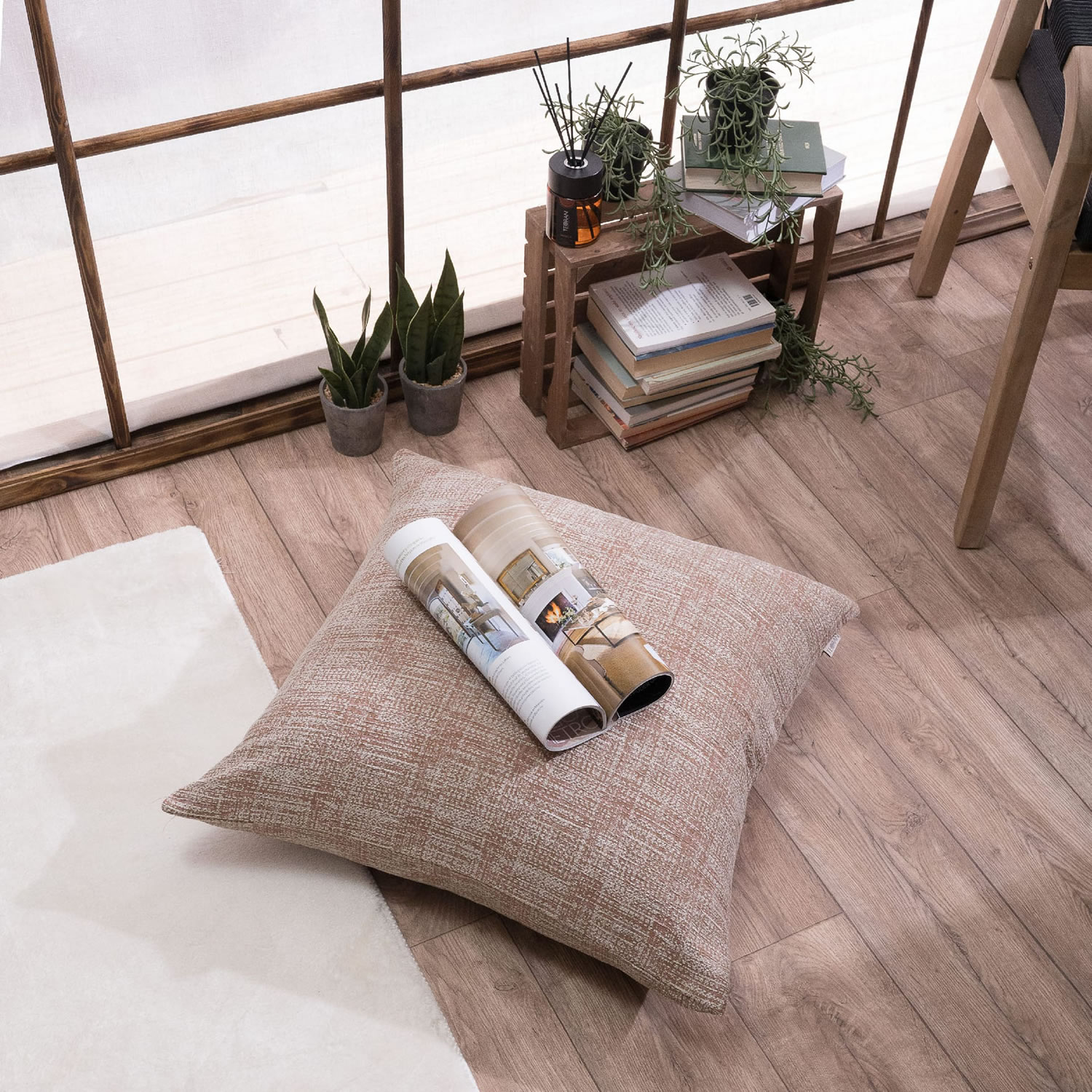 Μαξιλαροθήκη Hampton 12 - 43x43cm με γέμιση