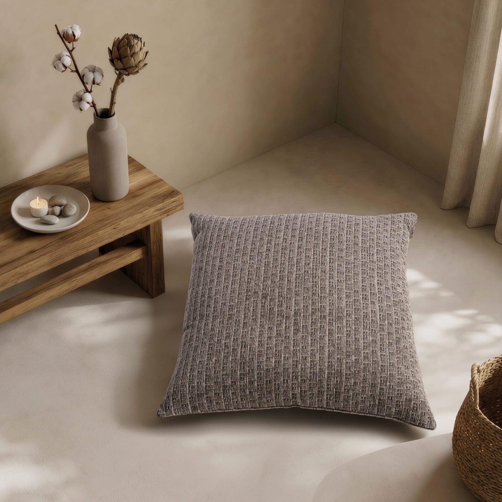 Μαξιλαροθήκη Joliet 15 Taupe Olive - 30x50cm με γέμιση
