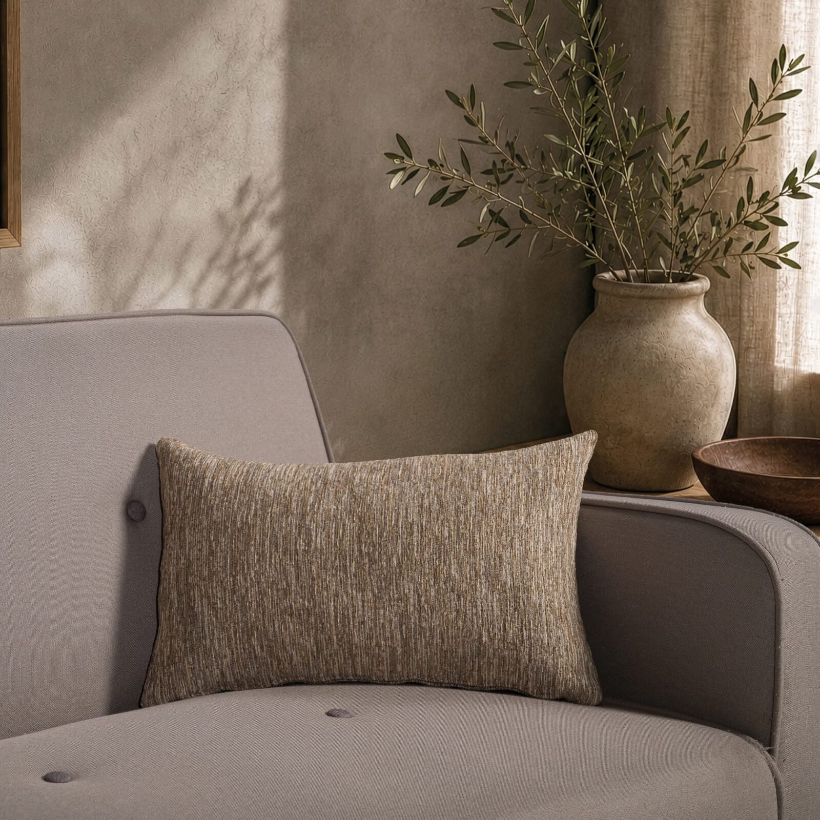 Μαξιλαροθήκη Kent 02 Warm Beige - 30x50cm με γέμιση