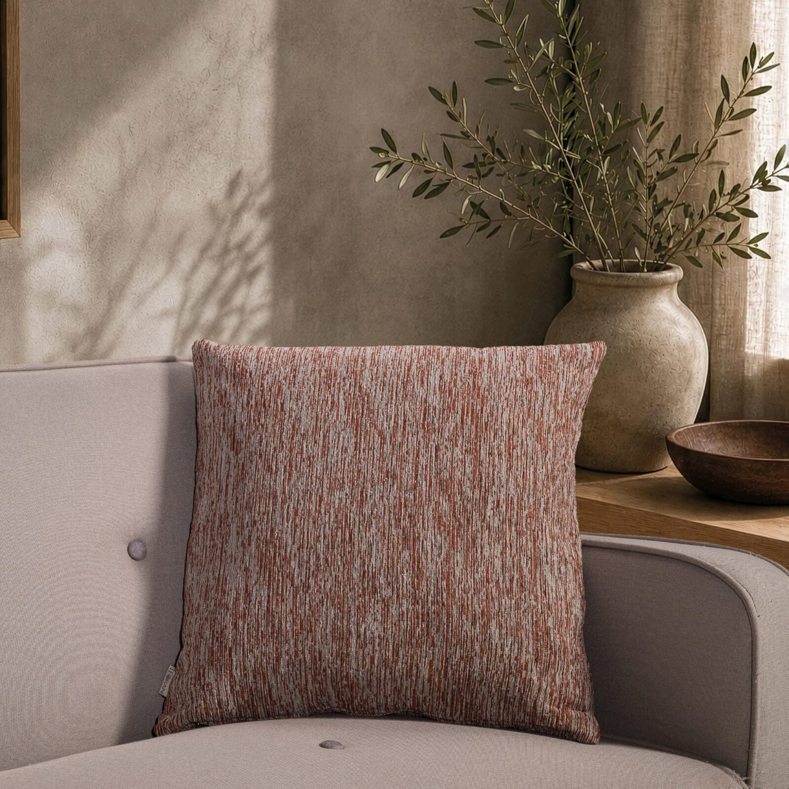 Μαξιλαροθήκη Kent 05 Terracotta - 30x50cm με γέμιση
