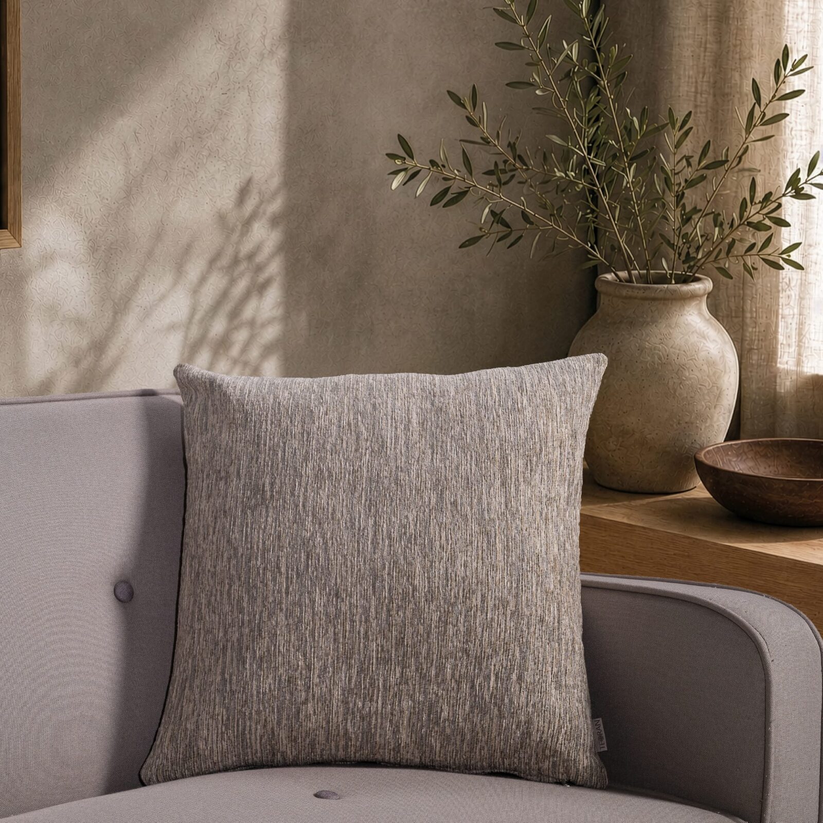 Μαξιλαροθήκη Kent 07 Taupe - 30x50cm με γέμιση