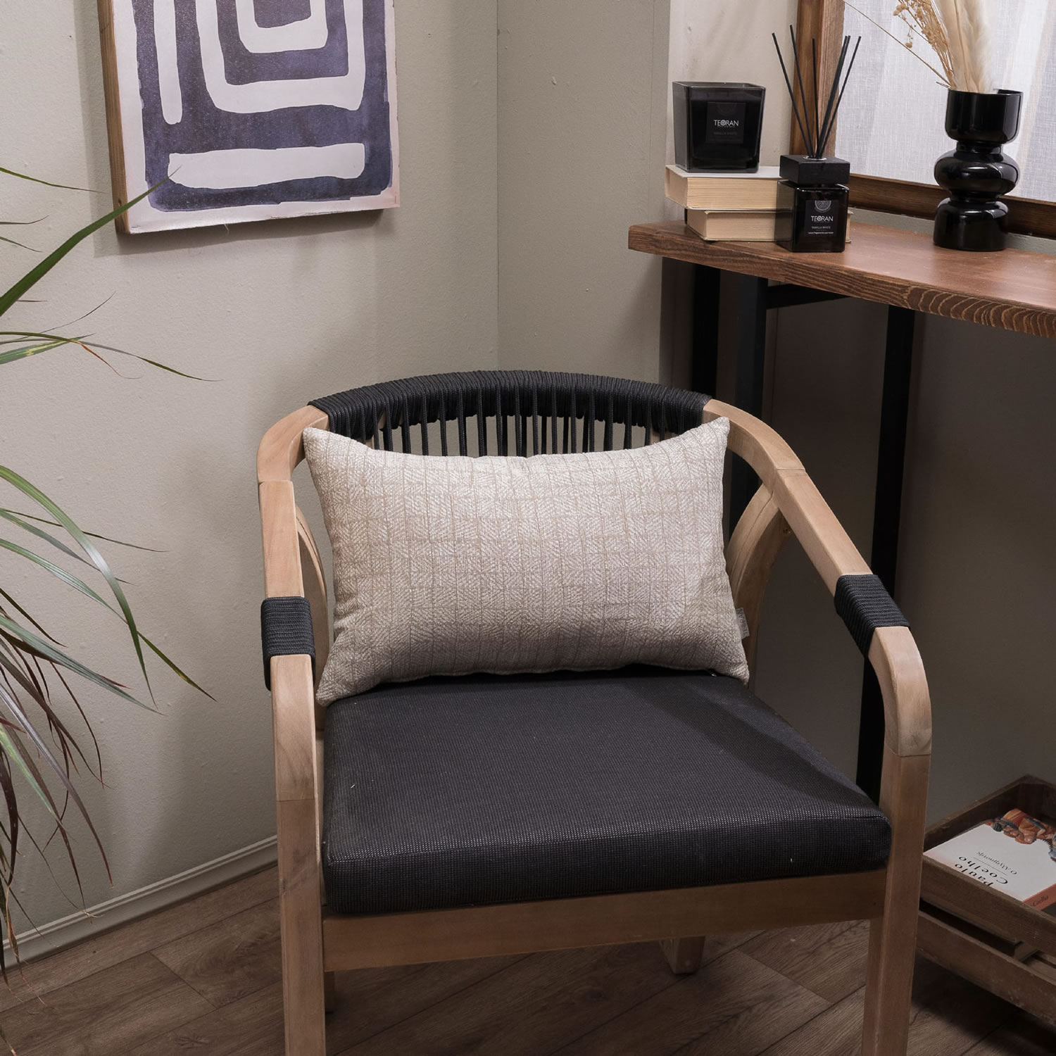 Μαξιλαροθήκη Lancaster 01 - 43x43cm με γέμιση