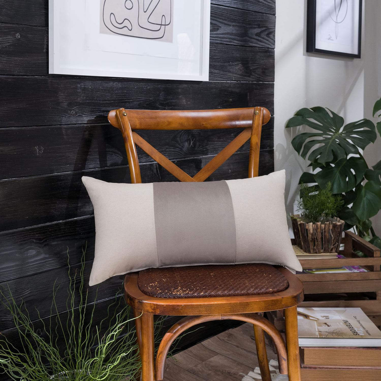 Μαξιλαροθήκη Linus 07 - 30x60cm με γέμιση