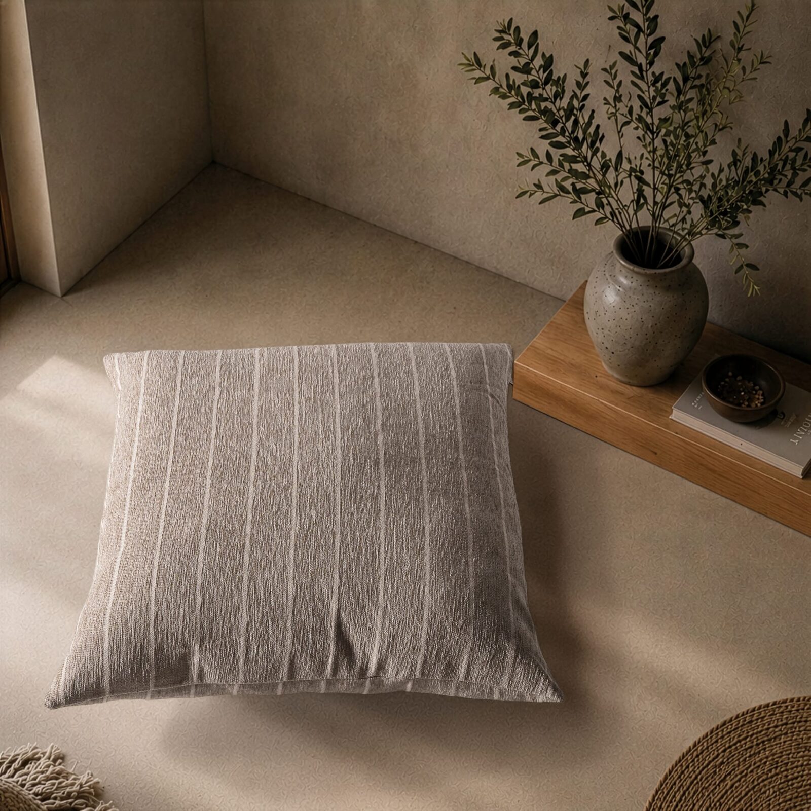 Μαξιλαροθήκη Macon 03 Light Brown - 30x50cm με γέμιση