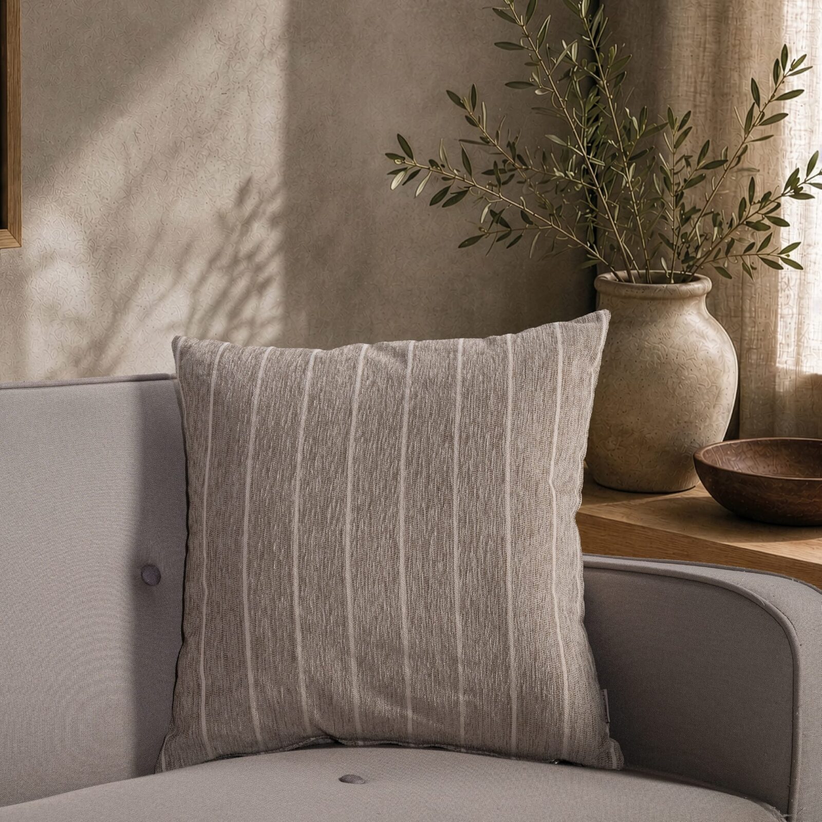 Μαξιλαροθήκη Macon 03 Light Brown - 30x50cm με γέμιση