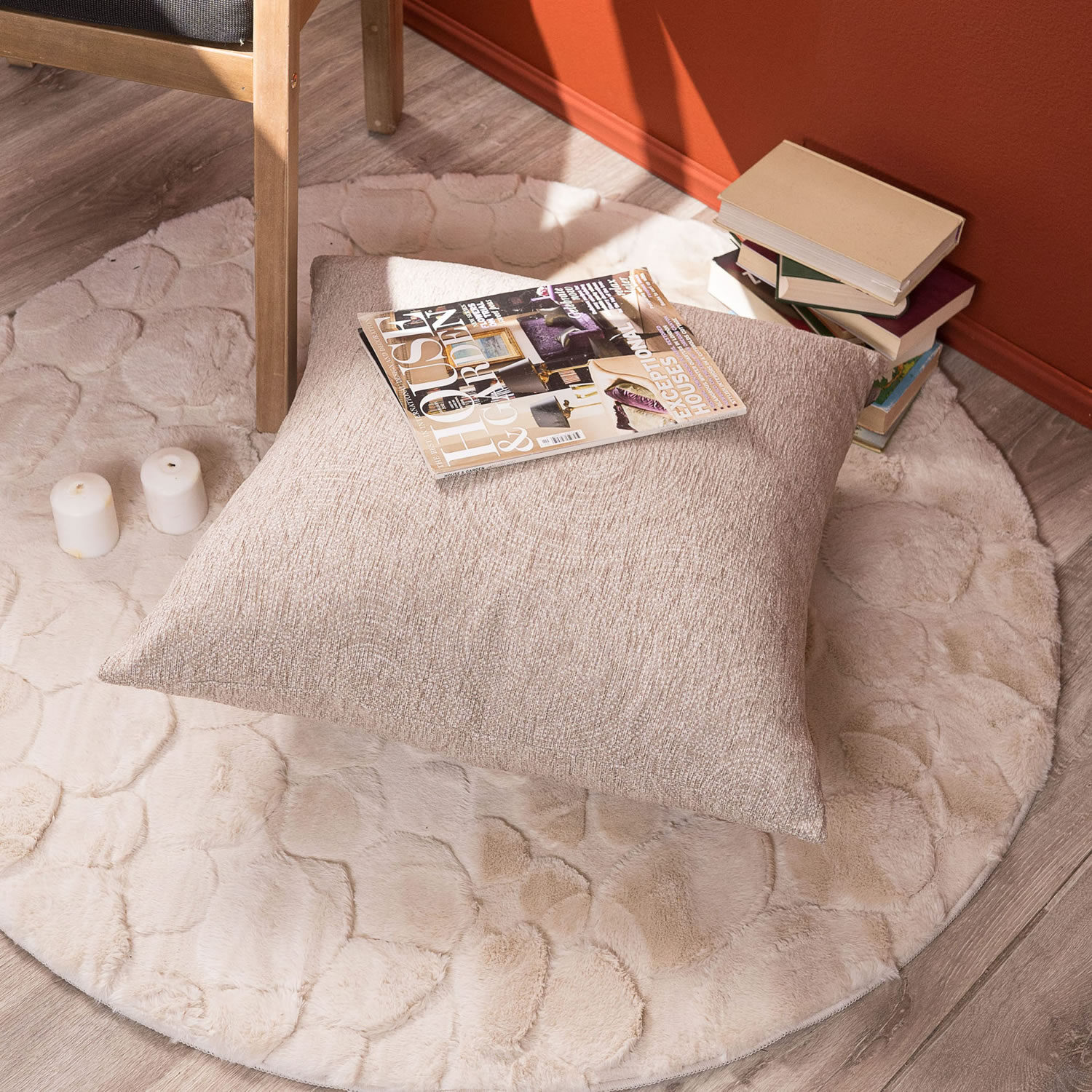 Μαξιλαροθήκη Madison 02 - 65x65cm δαπέδου με γέμιση