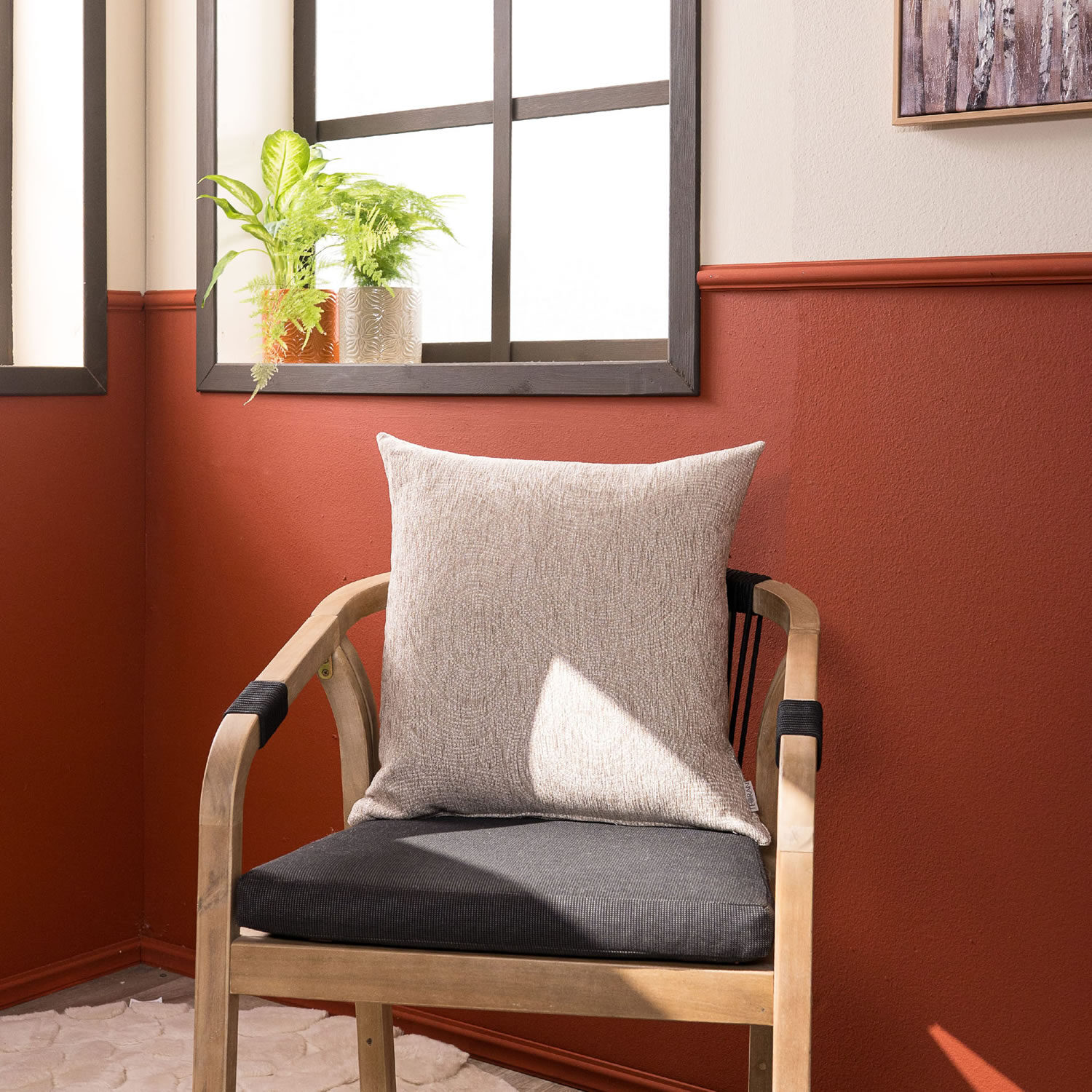 Μαξιλαροθήκη Madison 02 - 65x65cm δαπέδου με γέμιση