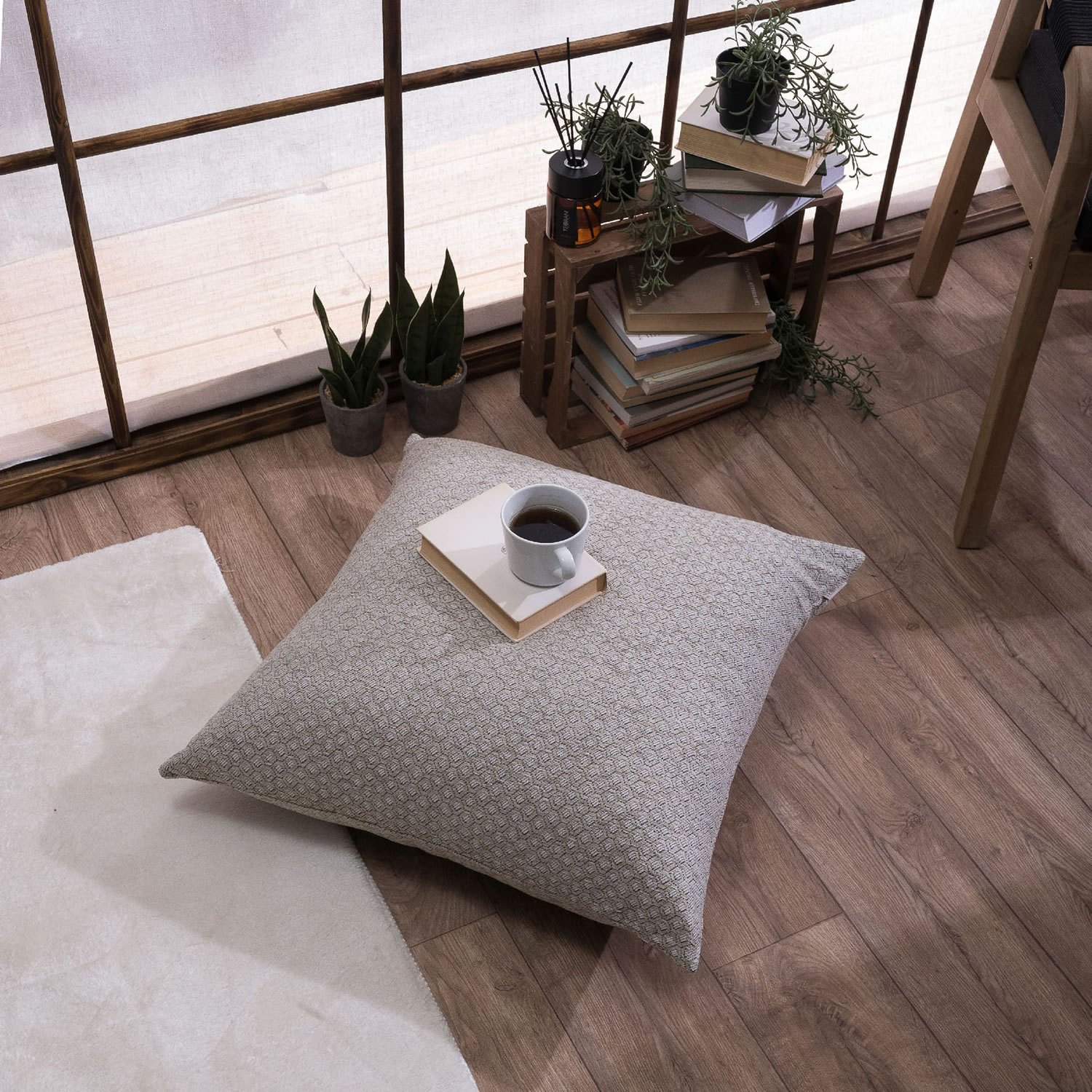 Μαξιλαροθήκη Michigan 01 - 65x65cm δαπέδου με γέμιση