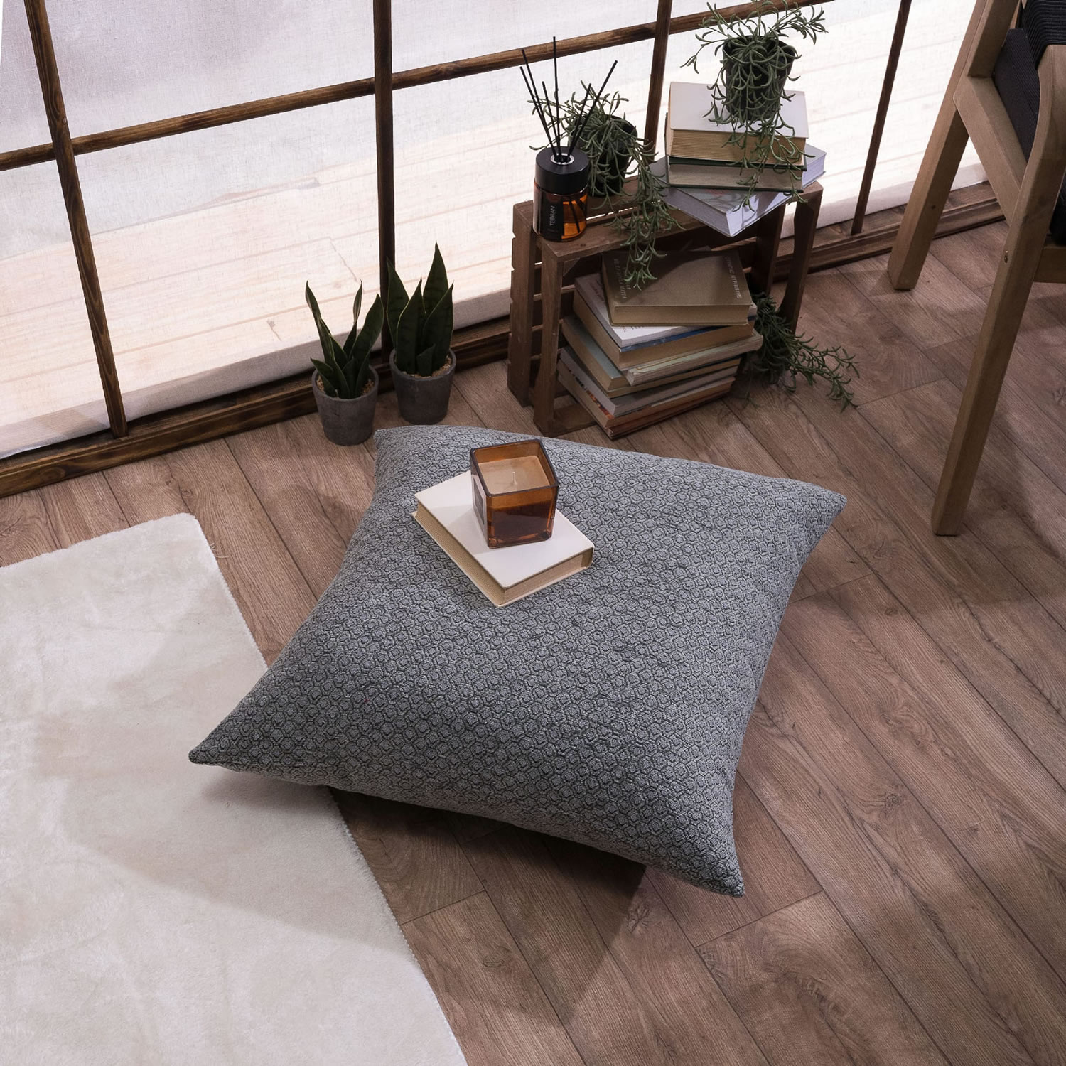 Μαξιλαροθήκη Michigan 04 - 65x65cm δαπέδου με γέμιση