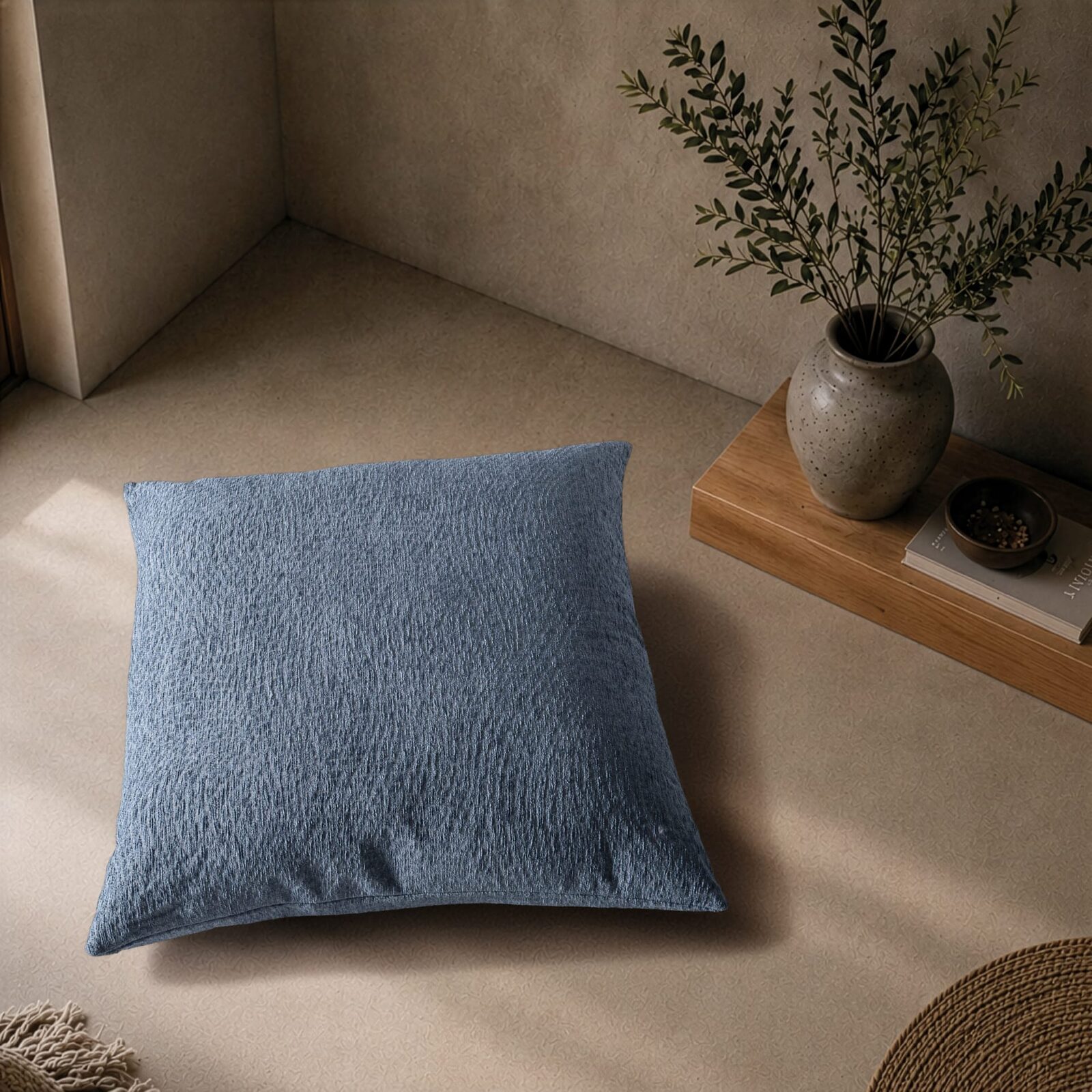 Μαξιλαροθήκη Norman 04 Denim Blue - 30x50cm με γέμιση