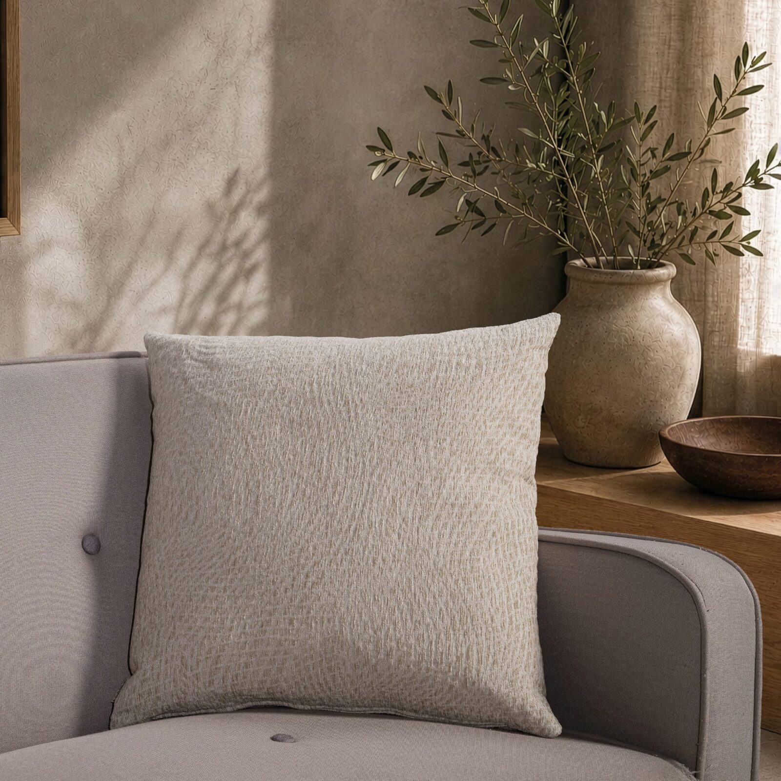 Μαξιλαροθήκη Norman 07 Taupe - 30x50cm με γέμιση