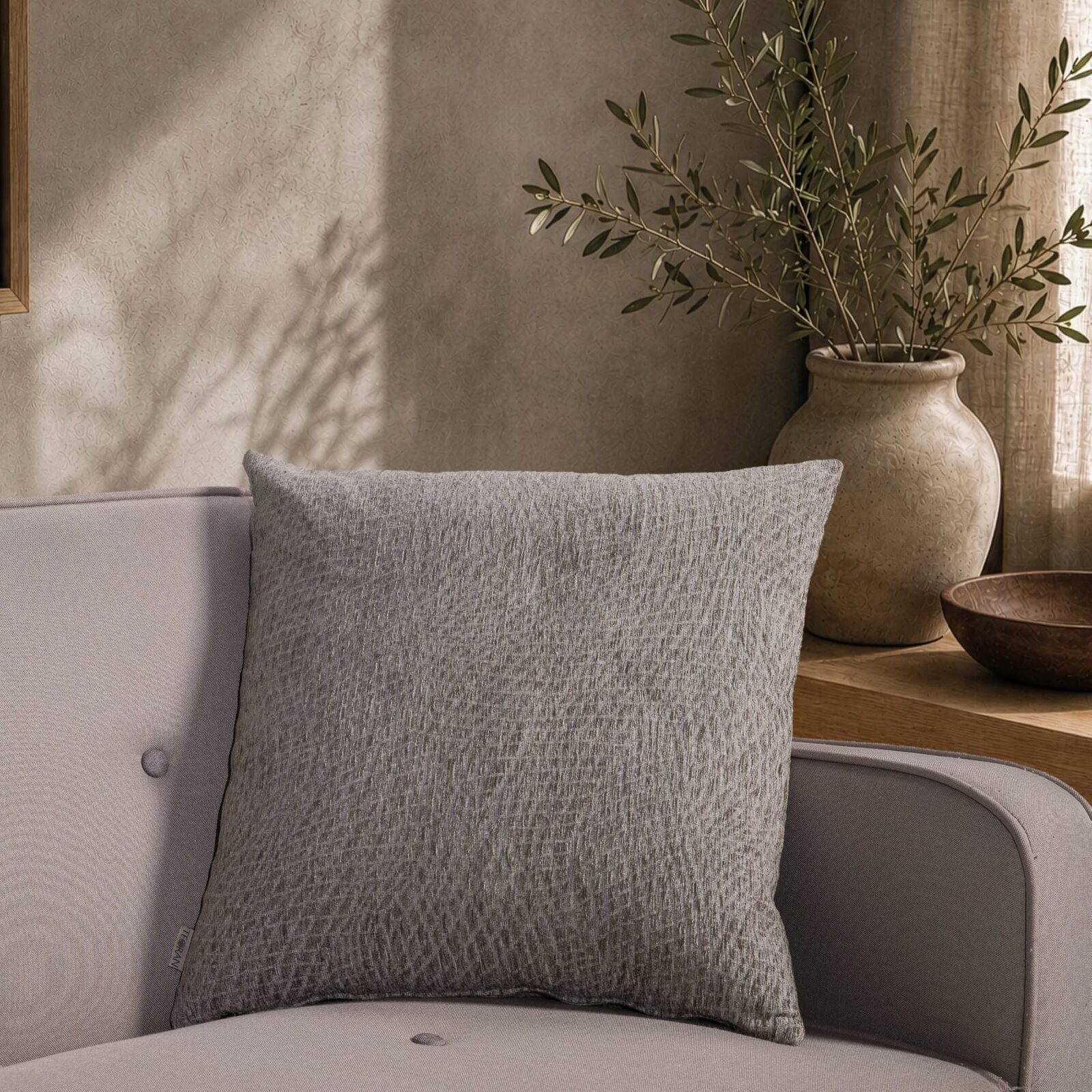 Μαξιλαροθήκη Norman 11 Grey - 30x50cm με γέμιση