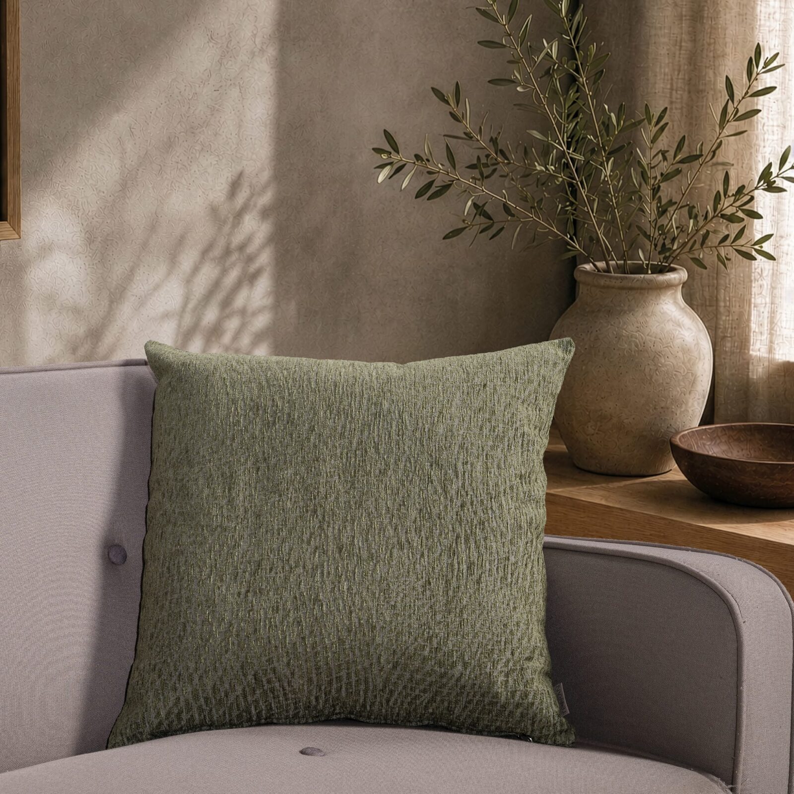 Μαξιλαροθήκη Norman 16 Sage Green - 30x50cm με γέμιση