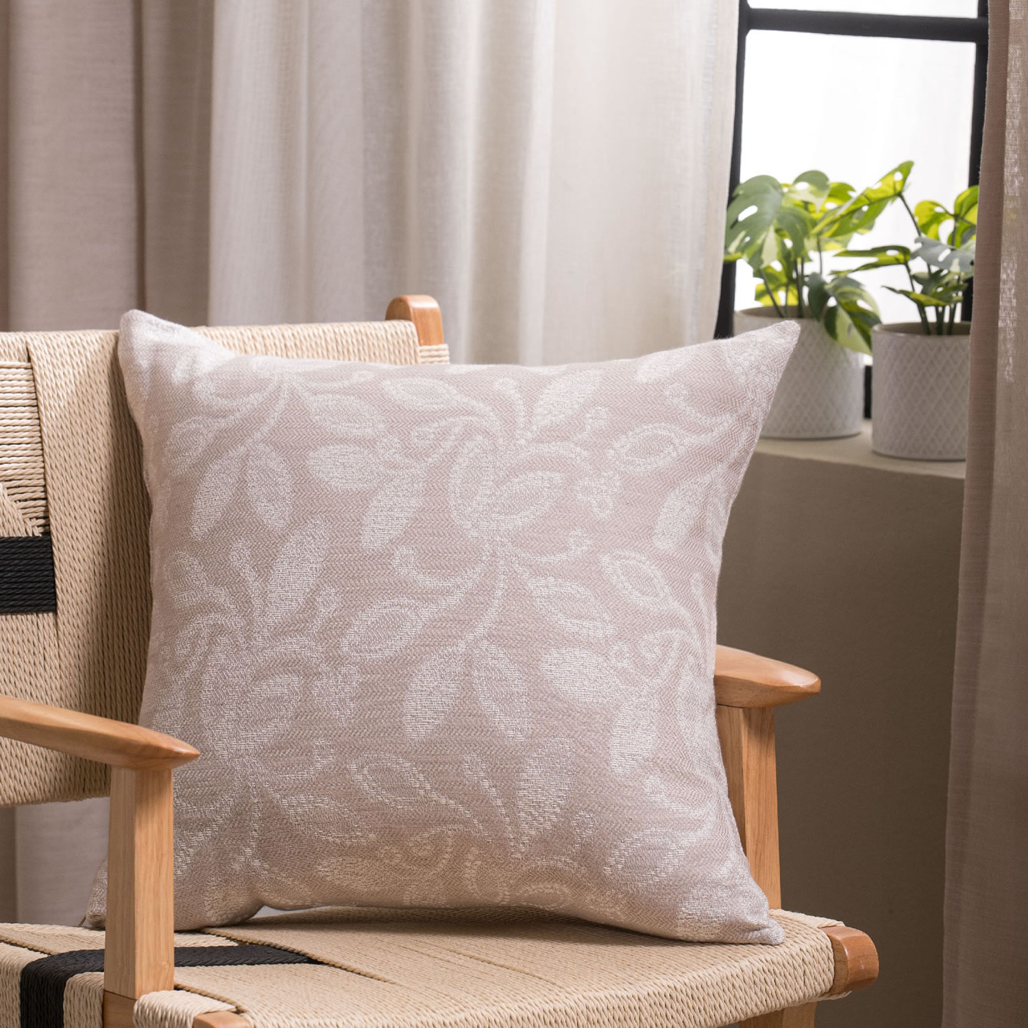 Μαξιλαροθήκη Padova 01 - 65x65cm δαπέδου με γέμιση