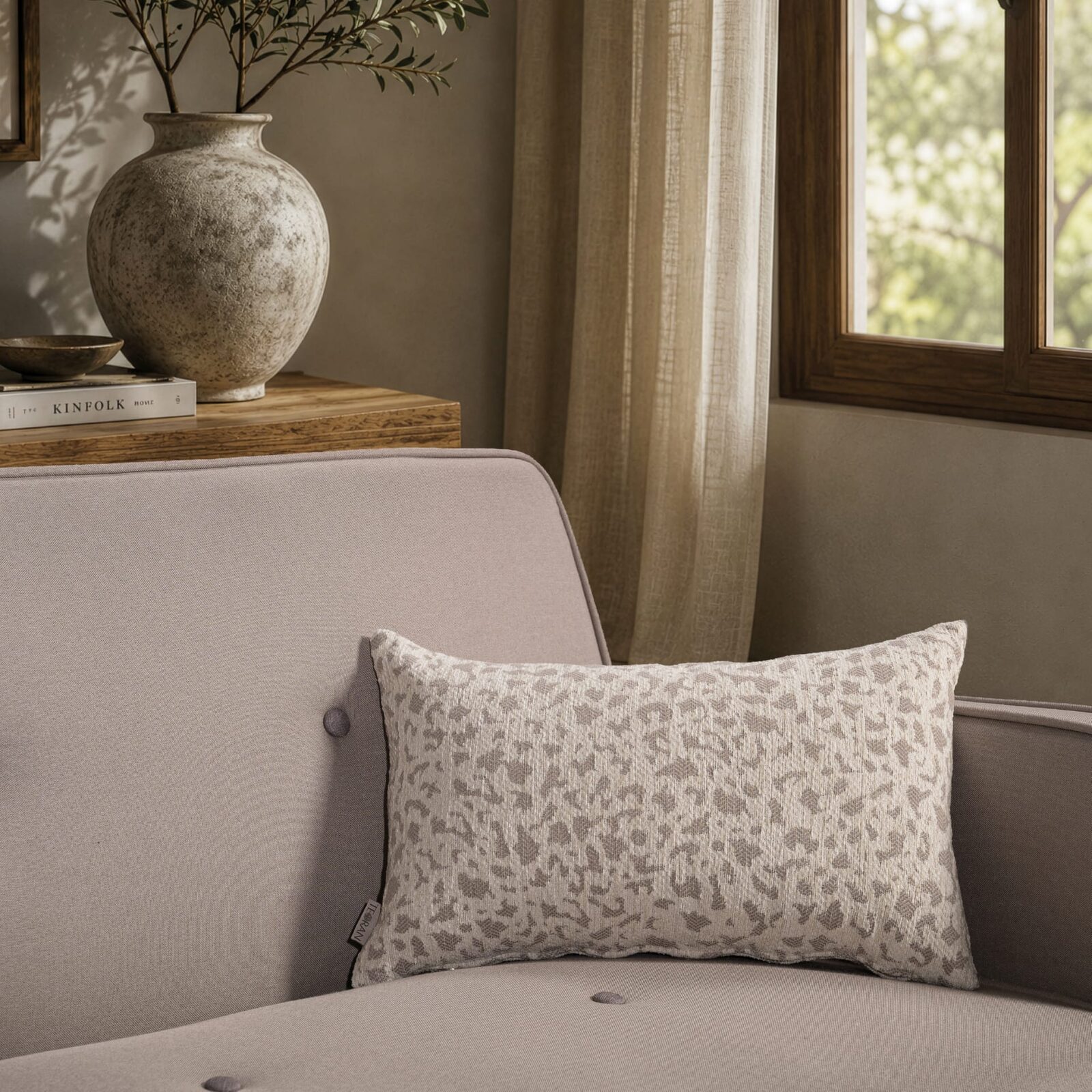 Μαξιλαροθήκη Pearland 01 Ivory - 30x50cm με γέμιση