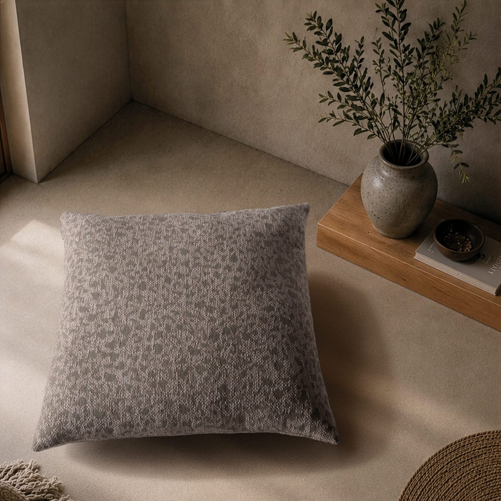 Μαξιλαροθήκη Pearland 15 Sage Taupe - 30x50cm με γέμιση