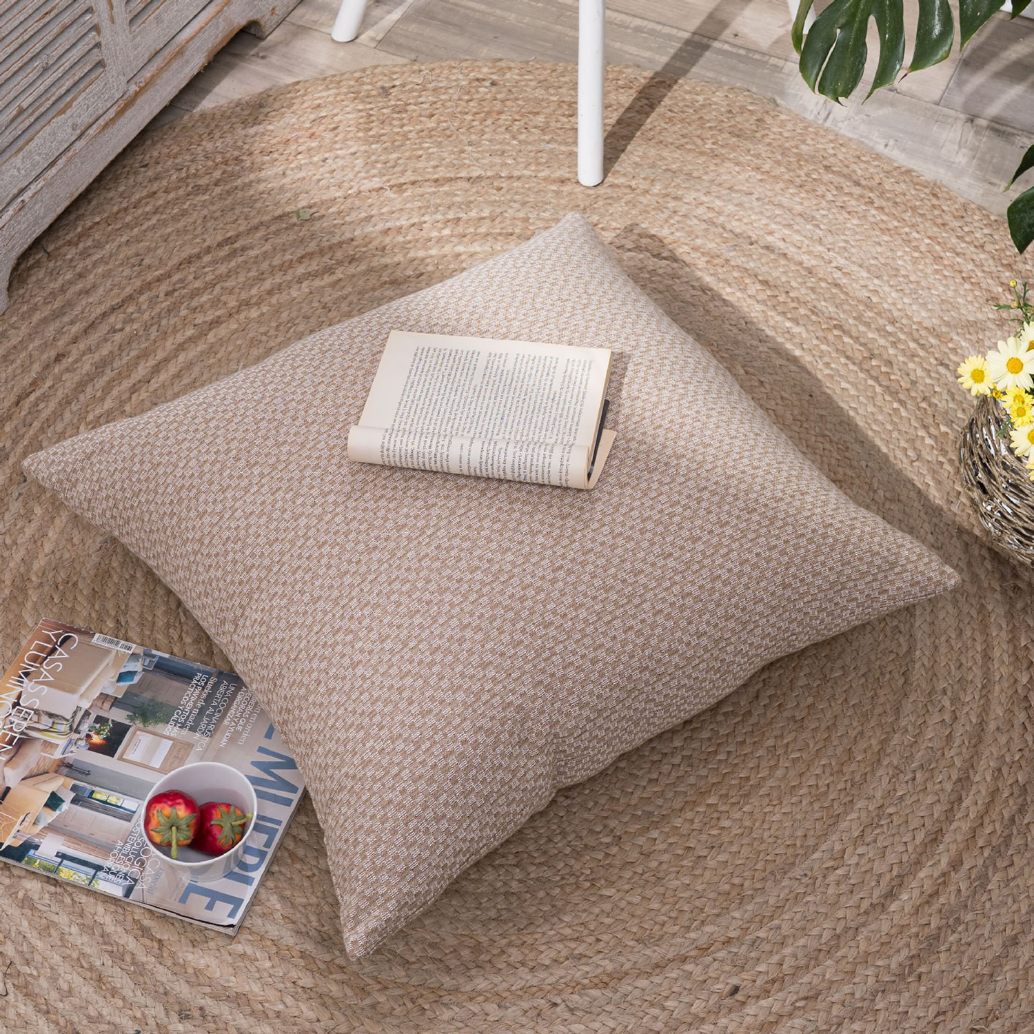 Μαξιλαροθήκη Pesaro 02 - 65x65cm δαπέδου με γέμιση